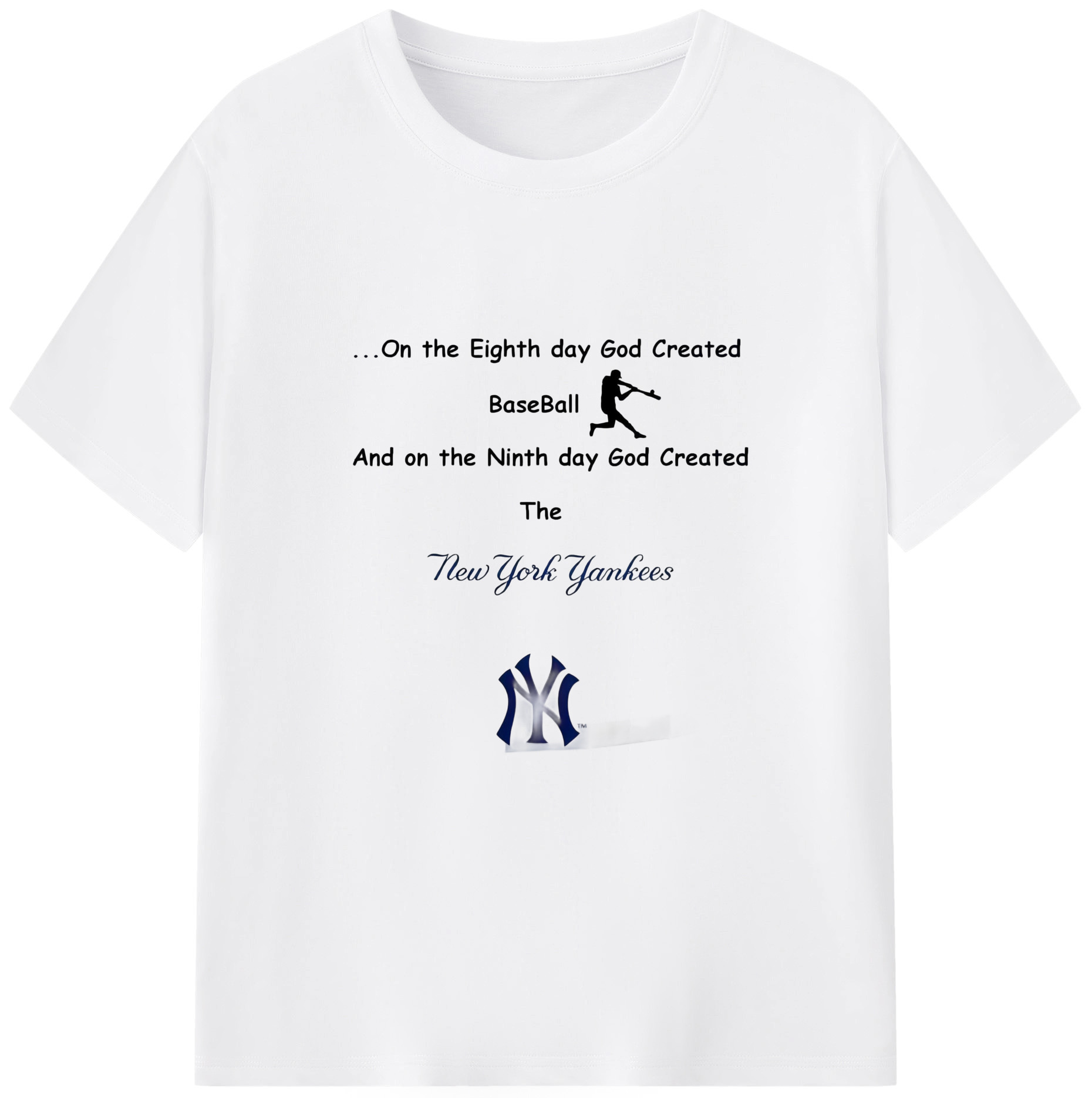 New York Yankees 281 180g Cotton T-Shirt With Front Heat Transfer Print – Soft, Lightweight, Fitted Design – Comfortable Casual Wear For Sports & Everyday Use