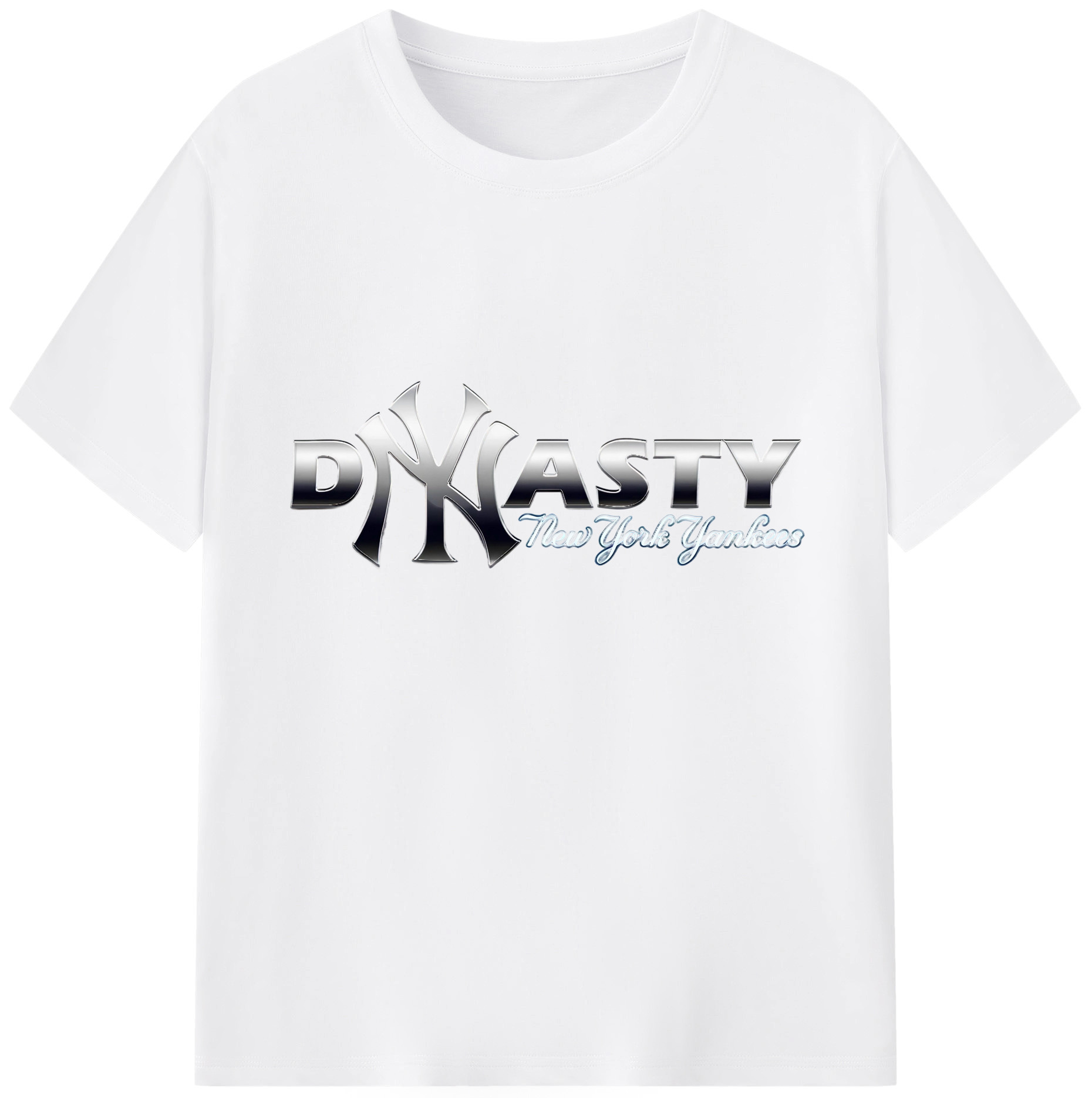 New York Yankees Dyasty 180g Cotton T-Shirt With Front Heat Transfer Print – Soft, Lightweight, Fitted Design – Comfortable Casual Wear For Sports & Everyday Use