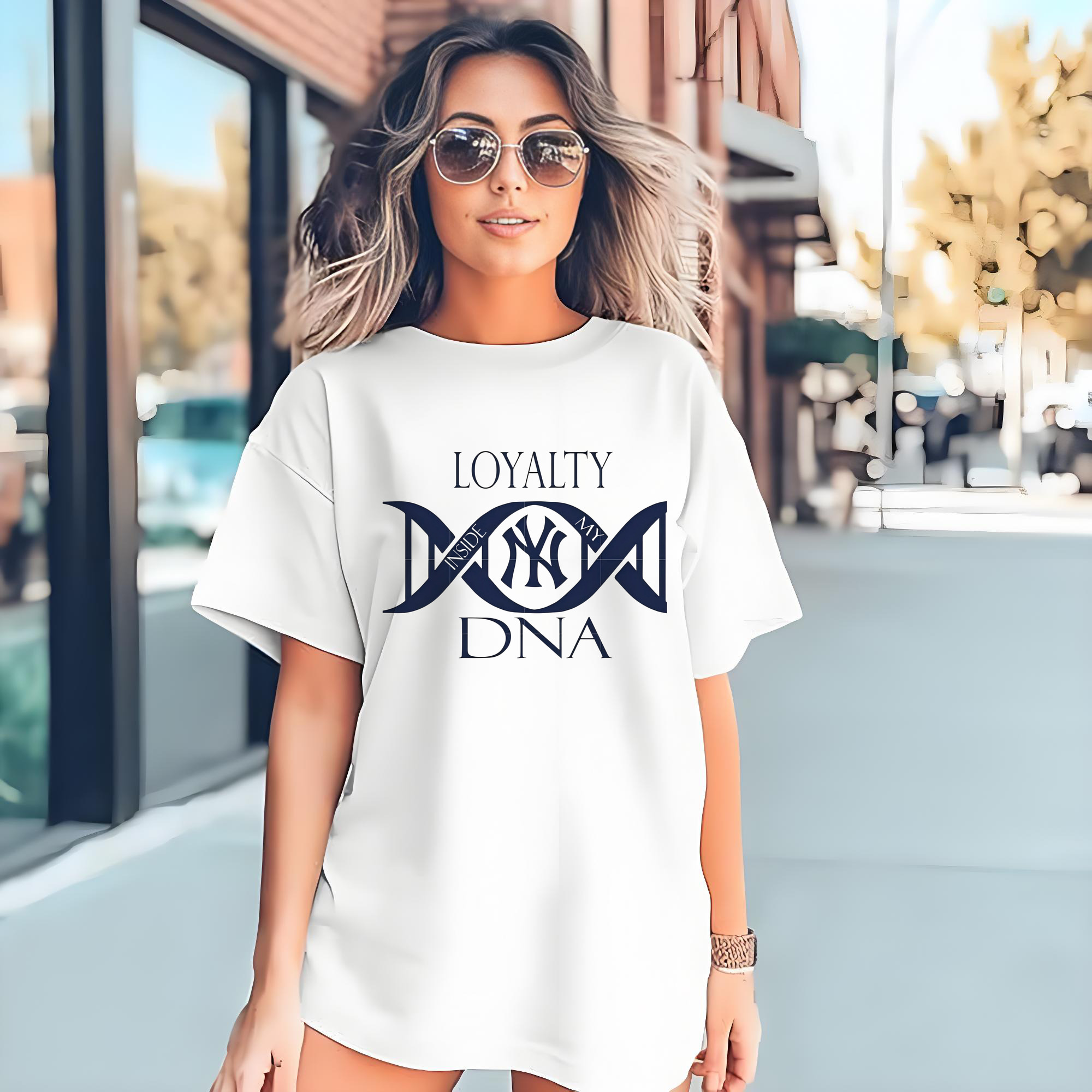 New York Yankees Loyalty DNA 180g Cotton T-Shirt With Front Heat Transfer Print – Soft, Lightweight, Fitted Design – Comfortable Casual Wear For Sports & Everyday Use