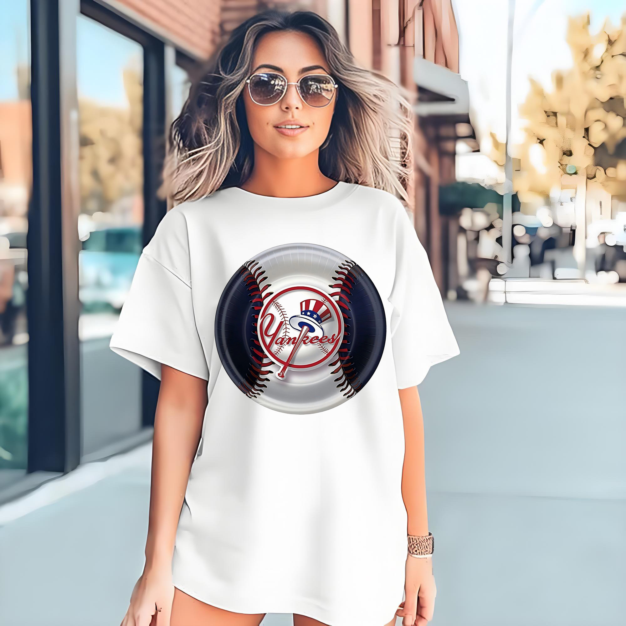 New York Yankees 81 180g Cotton T-Shirt With Front Heat Transfer Print – Soft, Lightweight, Fitted Design – Comfortable Casual Wear For Sports & Everyday Use