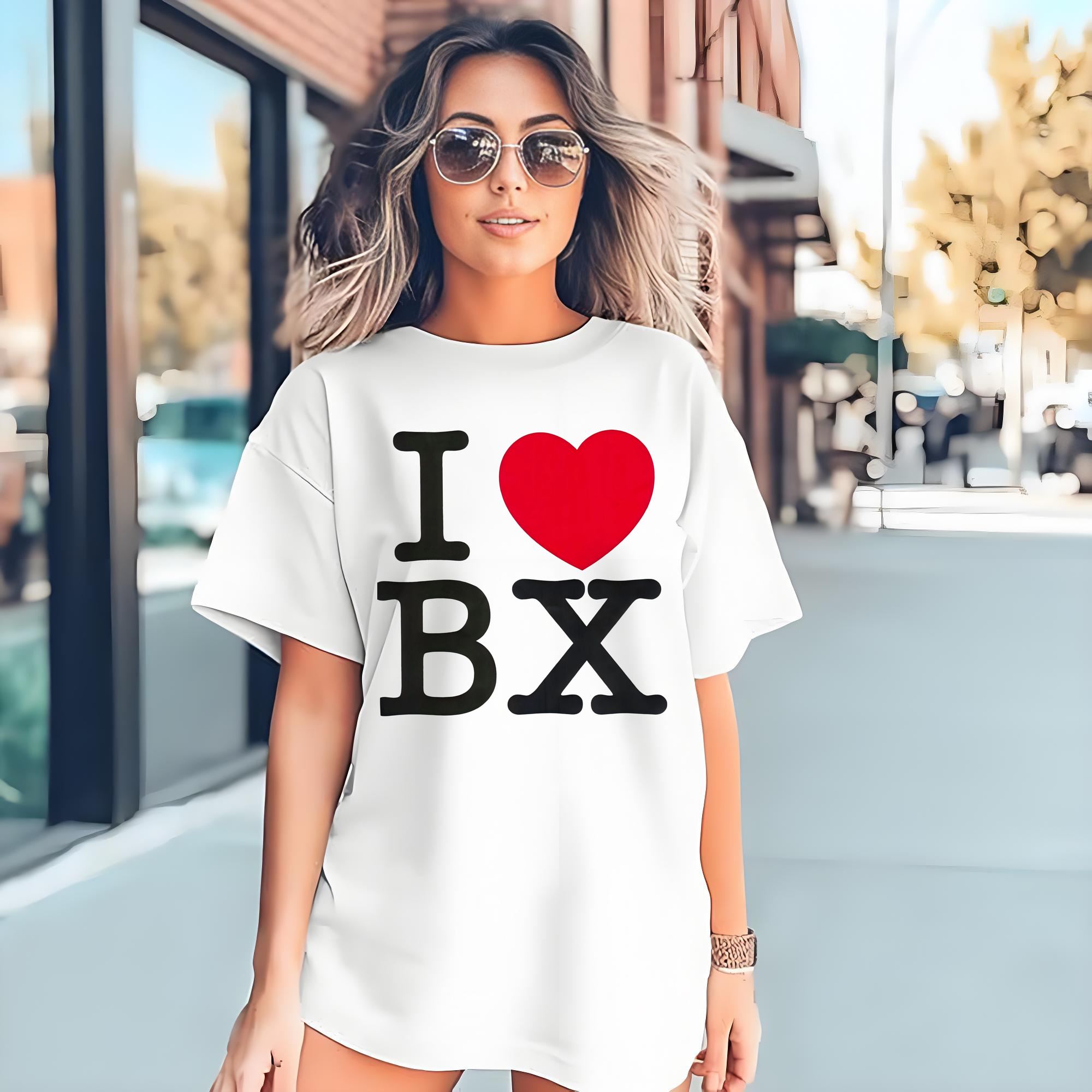 New York Yankees I Love BX 180g Cotton T-Shirt With Front Heat Transfer Print – Soft, Lightweight, Fitted Design – Comfortable Casual Wear For Sports & Everyday Use