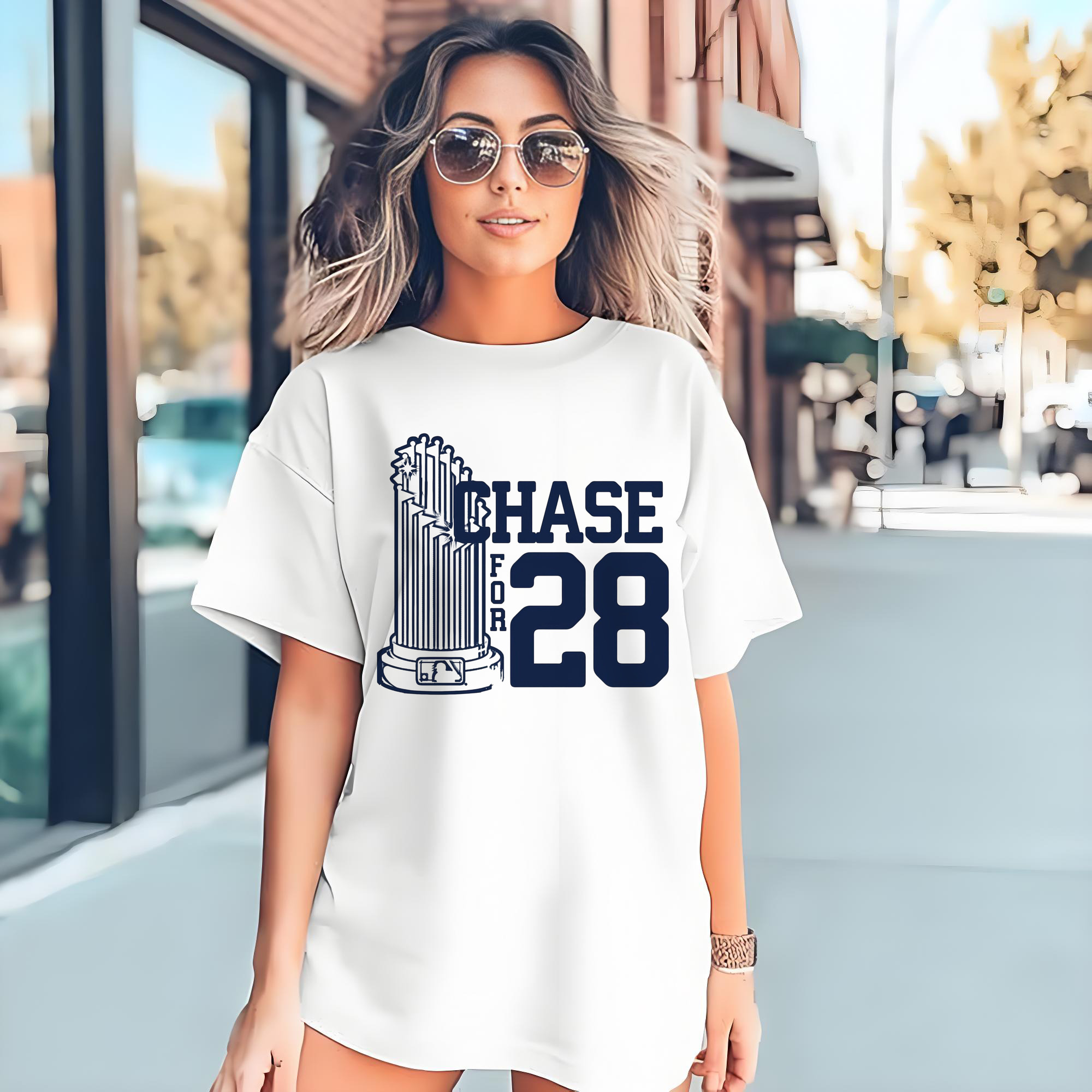 New York Yankees Chase For 28 180g Cotton T-Shirt With Front Heat Transfer Print – Soft, Lightweight, Fitted Design – Comfortable Casual Wear For Sports & Everyday Use