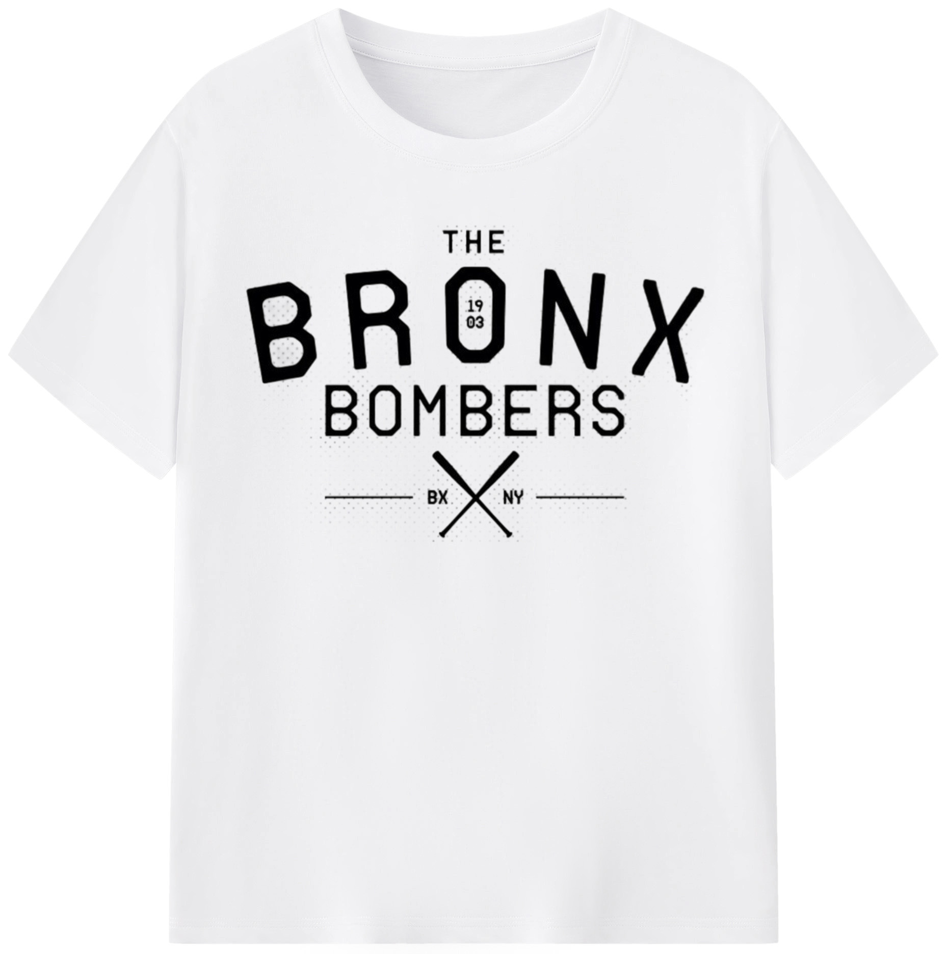 New York Yankees The Bronx Bombers 1903 Combed Cotton T-Shirt 180g With Front Heat Transfer Print – Soft, Lightweight, Fitted Design – Stylish Casual Wear For Sports & Everyday Use