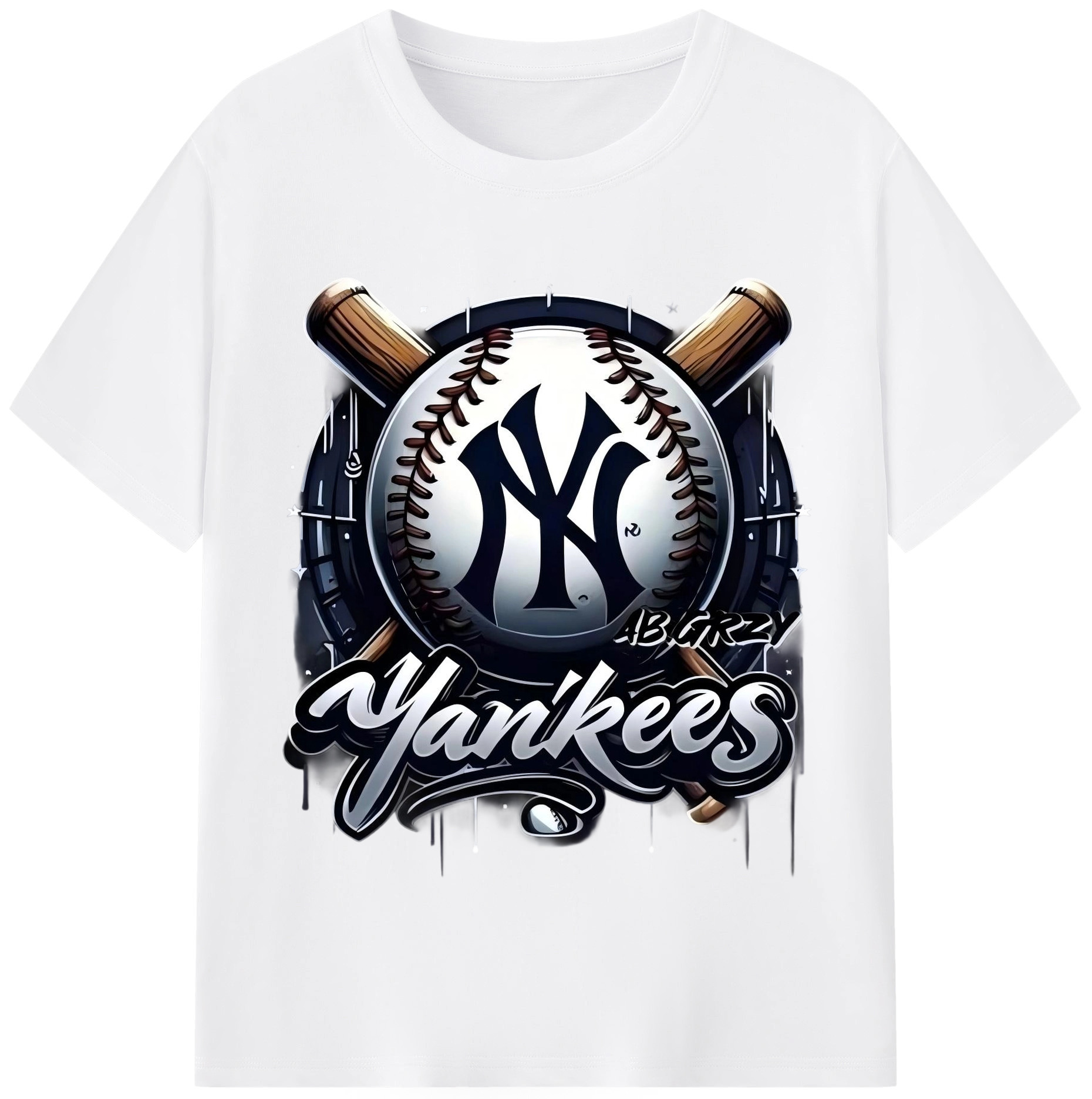 New York Yankees Baseball Combed Cotton T-Shirt 180g With Front Heat Transfer Print – Soft, Lightweight, Fitted Design – Stylish Casual Wear For Sports & Everyday Use
