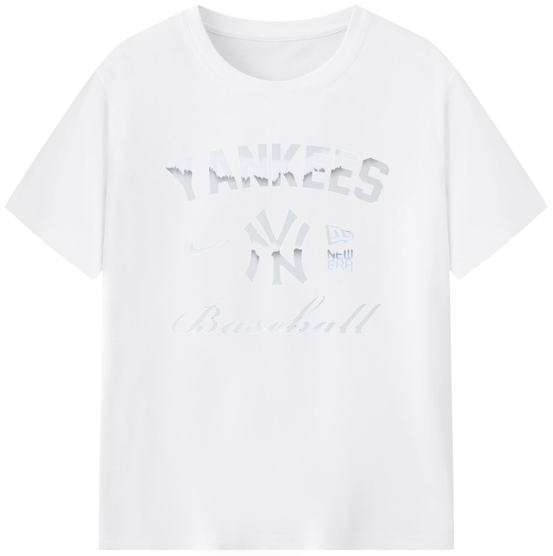 New York Yankees BaseBall Combed Cotton T-Shirt 180g With Front Heat Transfer Print – Soft, Lightweight, Fitted Design – Stylish Casual Wear For Sports & Everyday Use