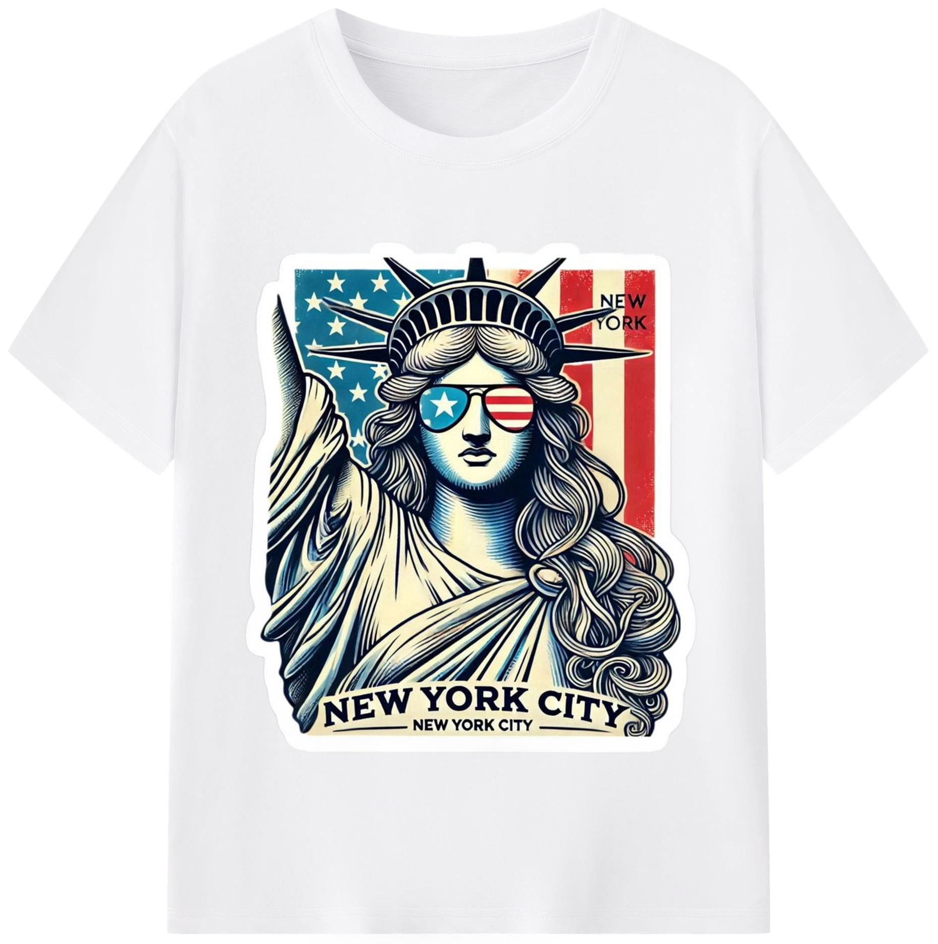 New York Yankees Liberty Combed Cotton T-Shirt 180g With Front Heat Transfer Print – Soft, Lightweight, Fitted Design – Stylish Casual Wear For Sports & Everyday Use