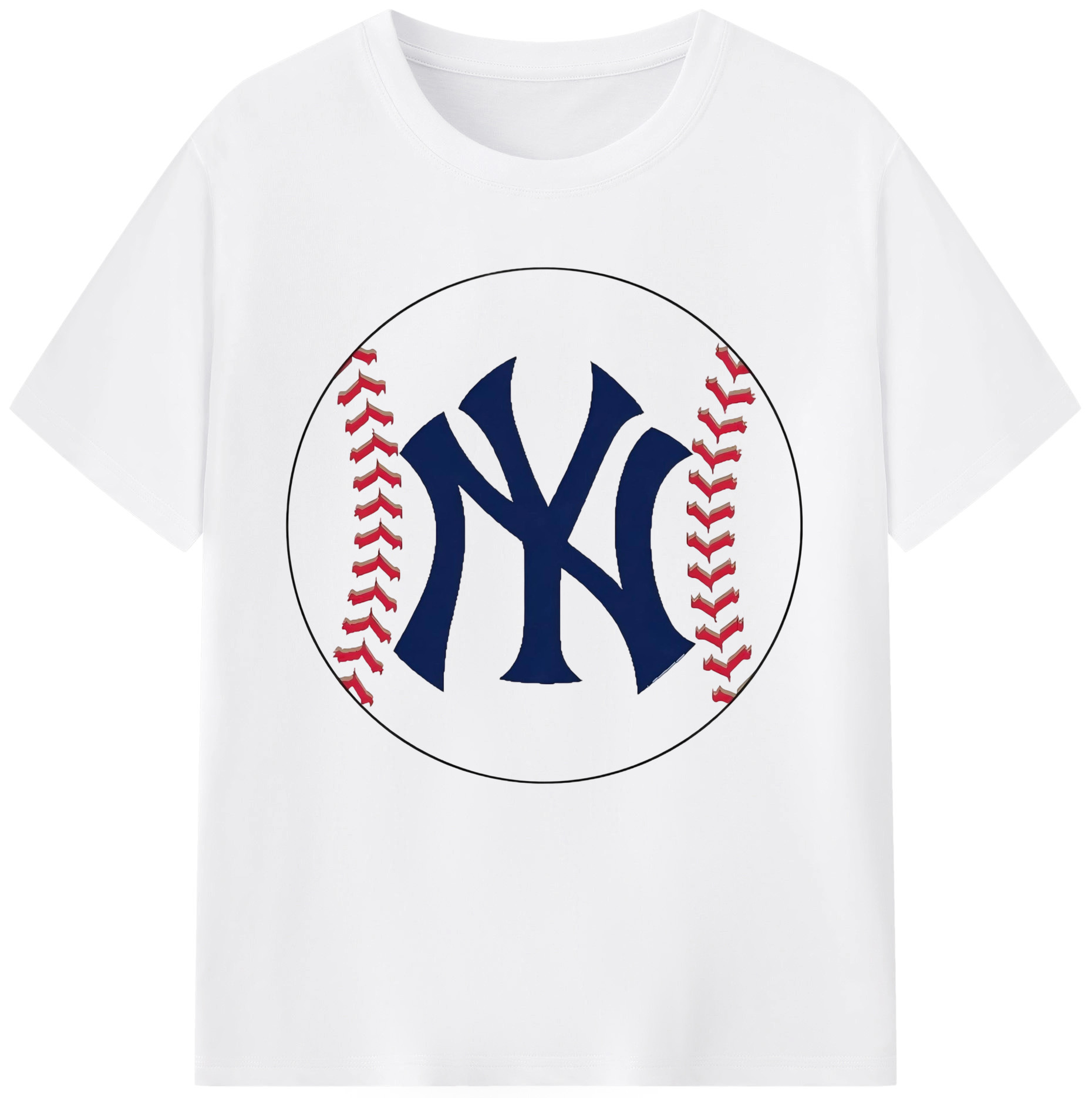 New York Yankees Baseball Combed Cotton T-Shirt 180g With Front Heat Transfer Print – Soft, Lightweight, Fitted Design – Stylish Casual Wear For Sports & Everyday Use