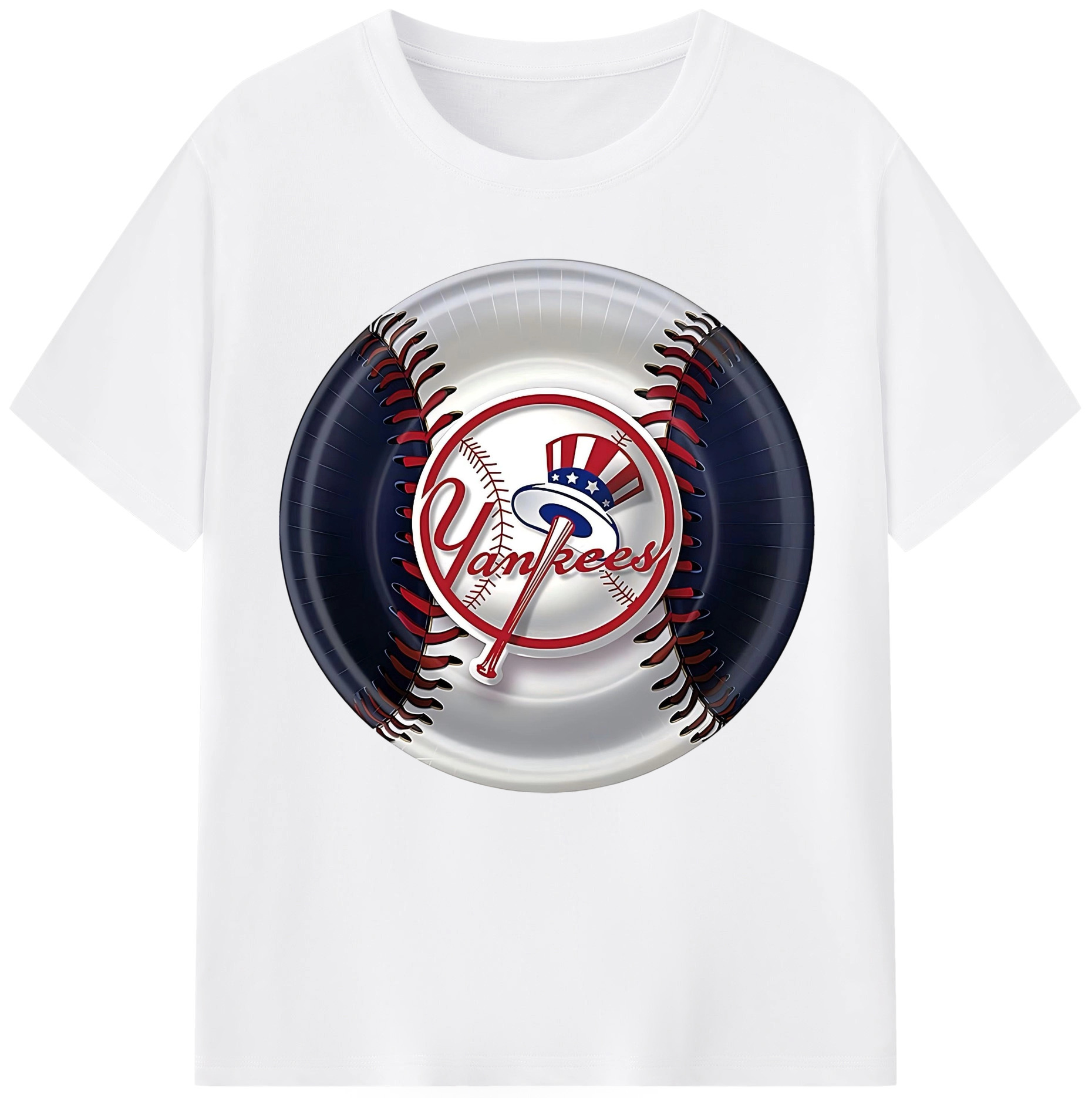 New York Yankees 81 Combed Cotton T-Shirt 180g With Front Heat Transfer Print – Soft, Lightweight, Fitted Design – Stylish Casual Wear For Sports & Everyday Use