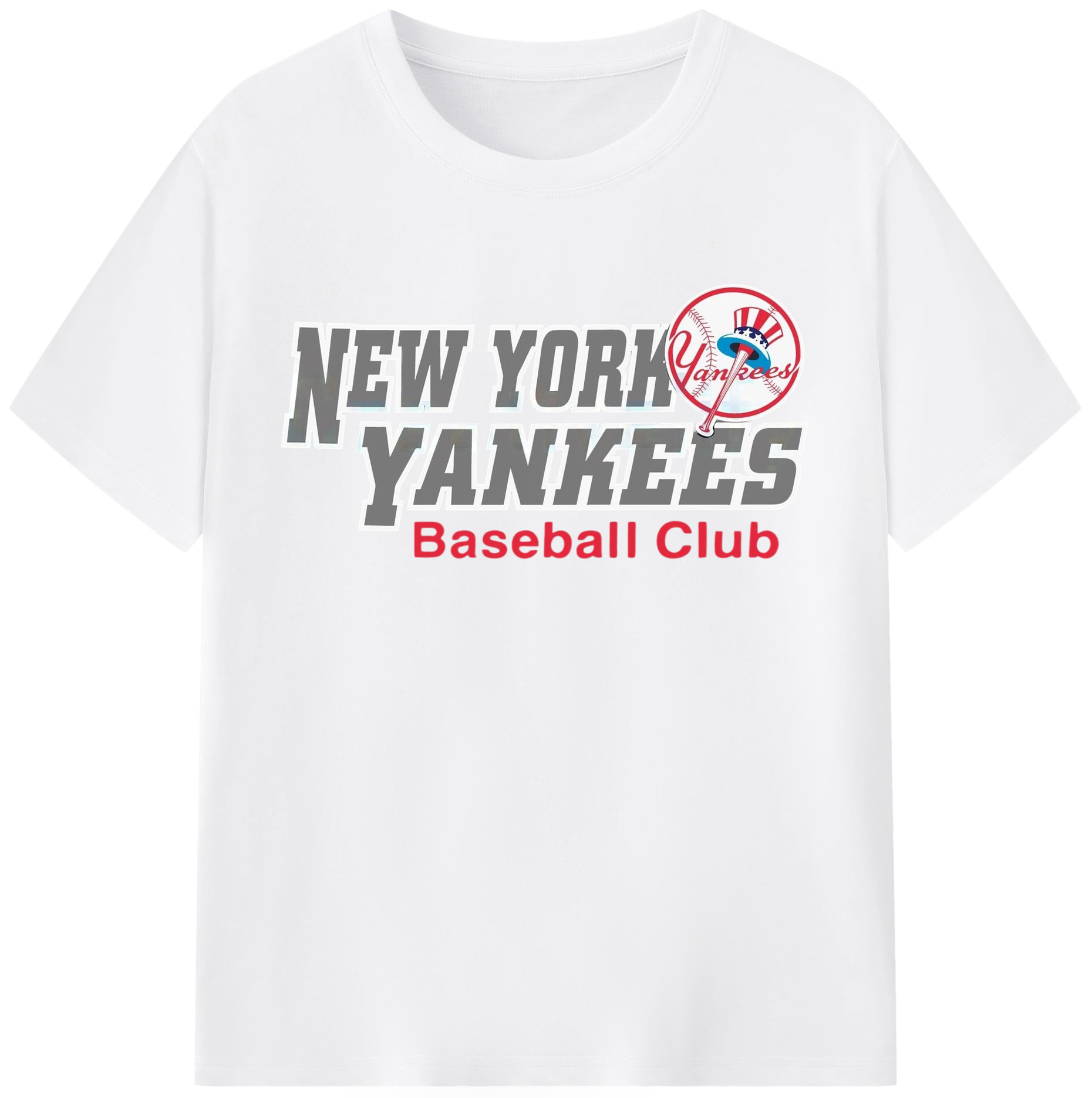 New York Yankees Baseball Club Combed Cotton T-Shirt 180g With Front Heat Transfer Print – Soft, Lightweight, Fitted Design – Stylish Casual Wear For Sports & Everyday Use