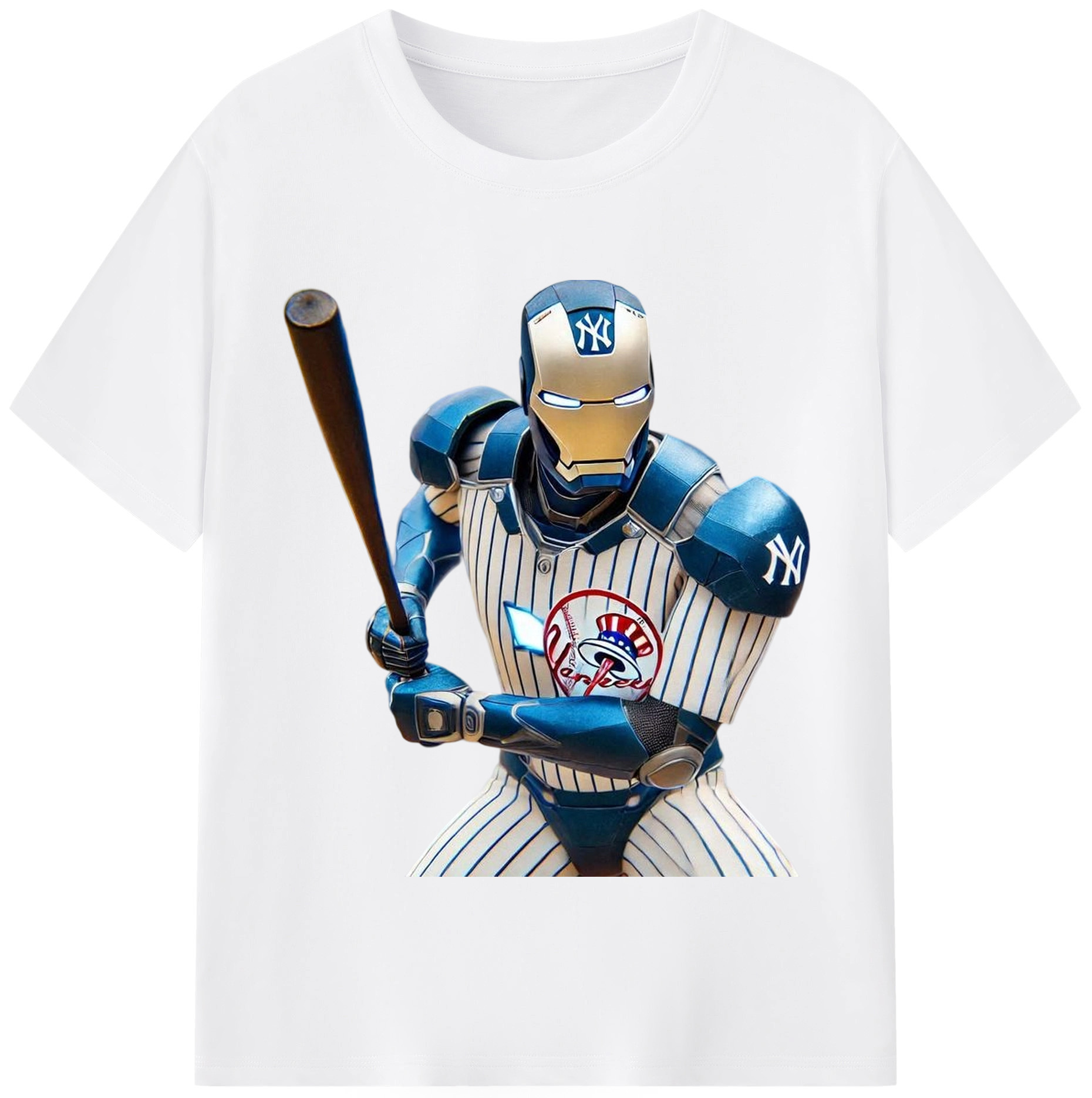 New York Yankees 283 Combed Cotton T-Shirt 180g With Front Heat Transfer Print – Soft, Lightweight, Fitted Design – Stylish Casual Wear For Sports & Everyday Use