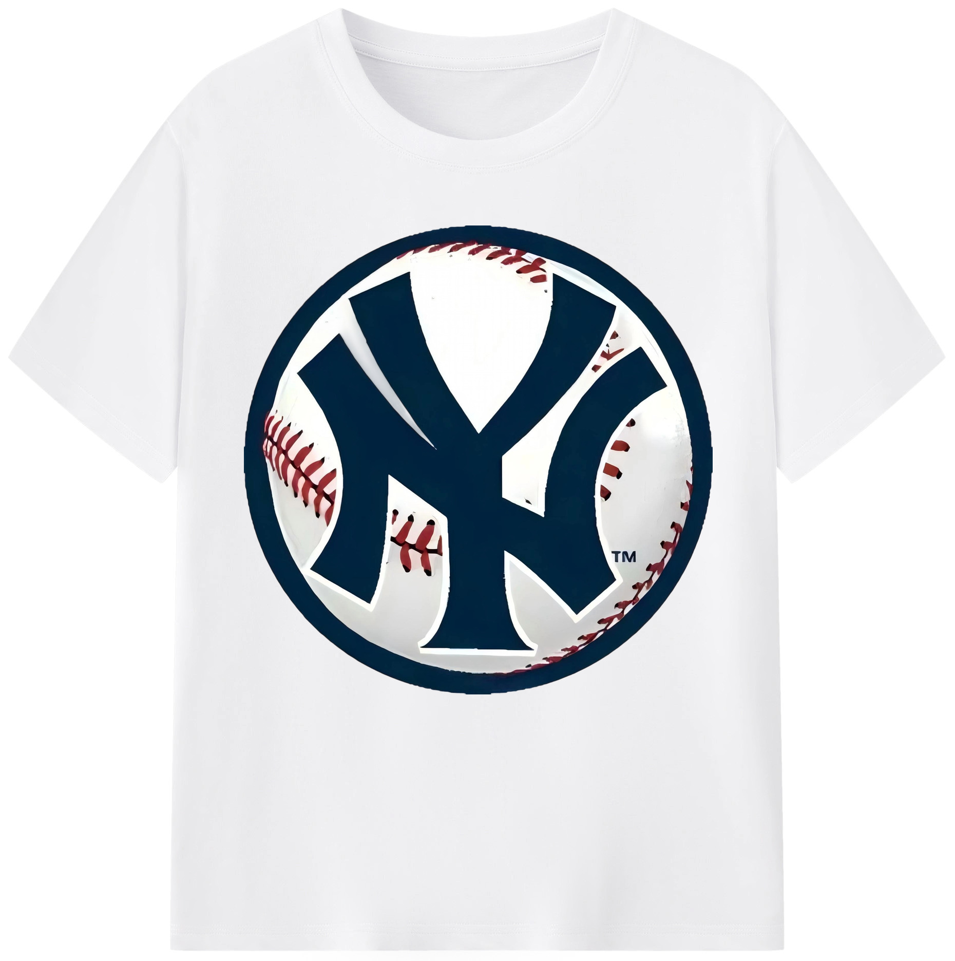 New York Yankees Baseball Combed Cotton T-Shirt 180g With Front Heat Transfer Print – Soft, Lightweight, Fitted Design – Stylish Casual Wear For Sports & Everyday Use