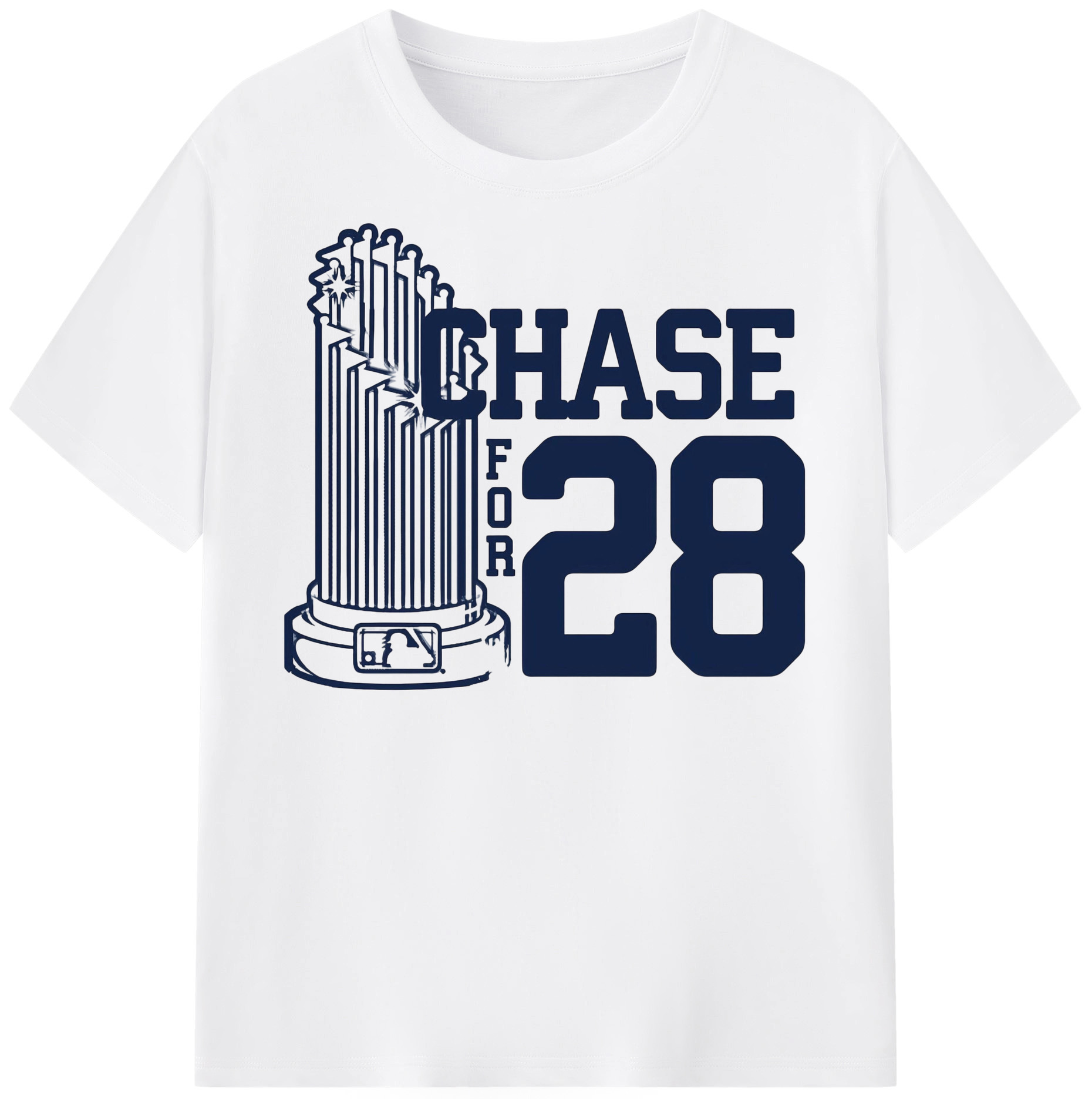 New York Yankees Chase For 28 Combed Cotton T-Shirt 180g With Front Heat Transfer Print – Soft, Lightweight, Fitted Design – Stylish Casual Wear For Sports & Everyday Use