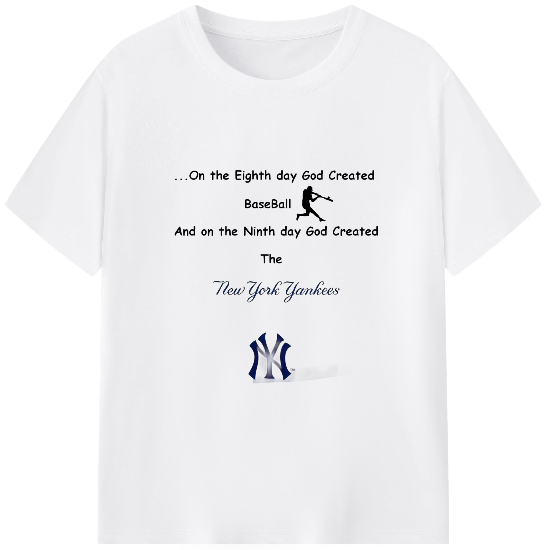 New York Yankees 281 Combed Cotton T-Shirt 180g With Front Heat Transfer Print – Soft, Lightweight, Fitted Design – Stylish Casual Wear For Sports & Everyday Use