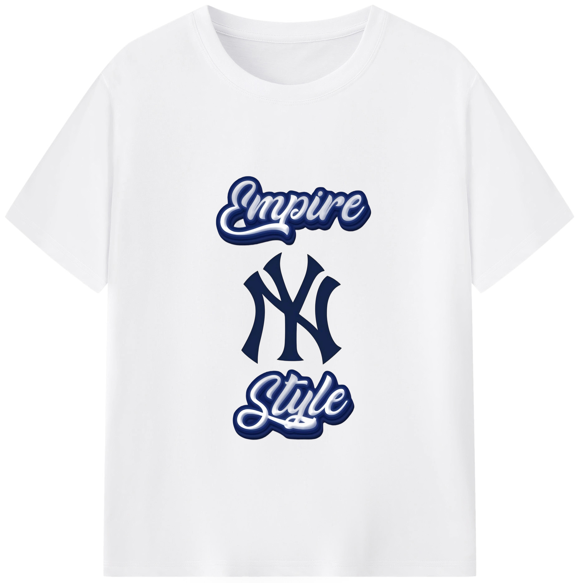 New York Yankees Empire Yankees Style Combed Cotton T-Shirt 180g With Front Heat Transfer Print – Soft, Lightweight, Fitted Design – Stylish Casual Wear For Sports & Everyday Use