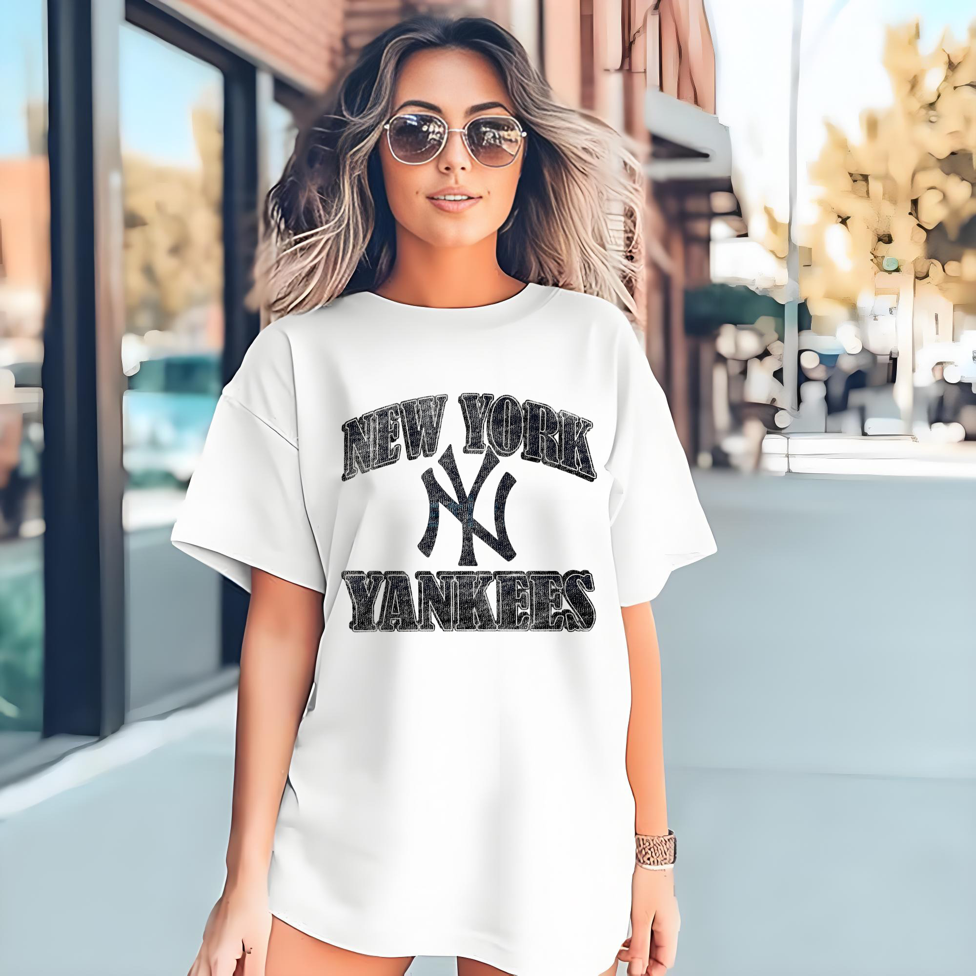 New York Yankees 76 Combed Cotton T-Shirt 180g With Front Heat Transfer Print – Soft, Lightweight, Fitted Design – Stylish Casual Wear For Sports & Everyday Use