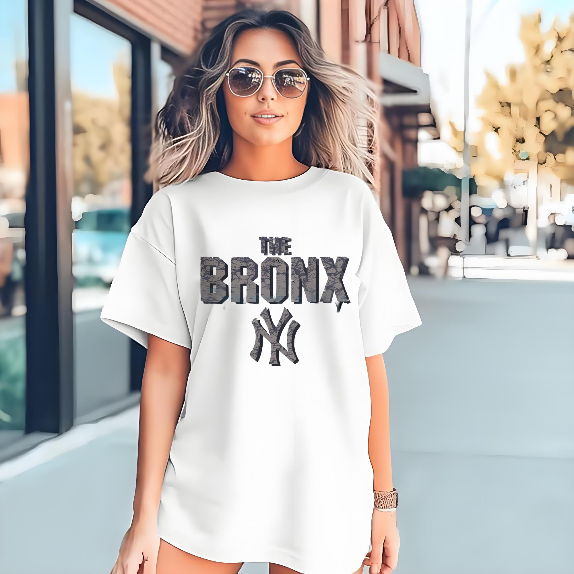 New York Yankees The Bronx Combed Cotton T-Shirt 180g With Front Heat Transfer Print – Soft, Lightweight, Fitted Design – Stylish Casual Wear For Sports & Everyday Use