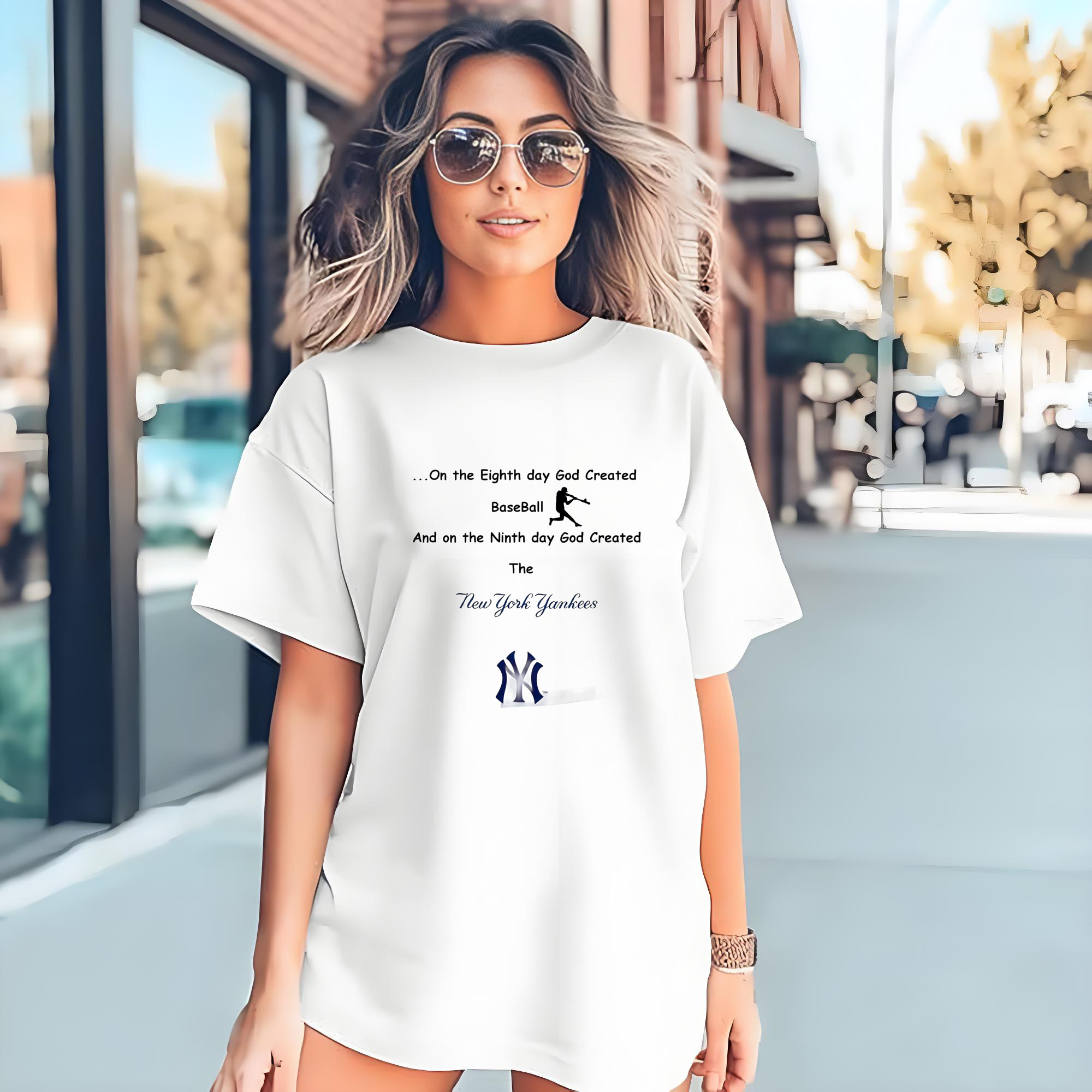 New York Yankees 281 Combed Cotton T-Shirt 180g With Front Heat Transfer Print – Soft, Lightweight, Fitted Design – Stylish Casual Wear For Sports & Everyday Use