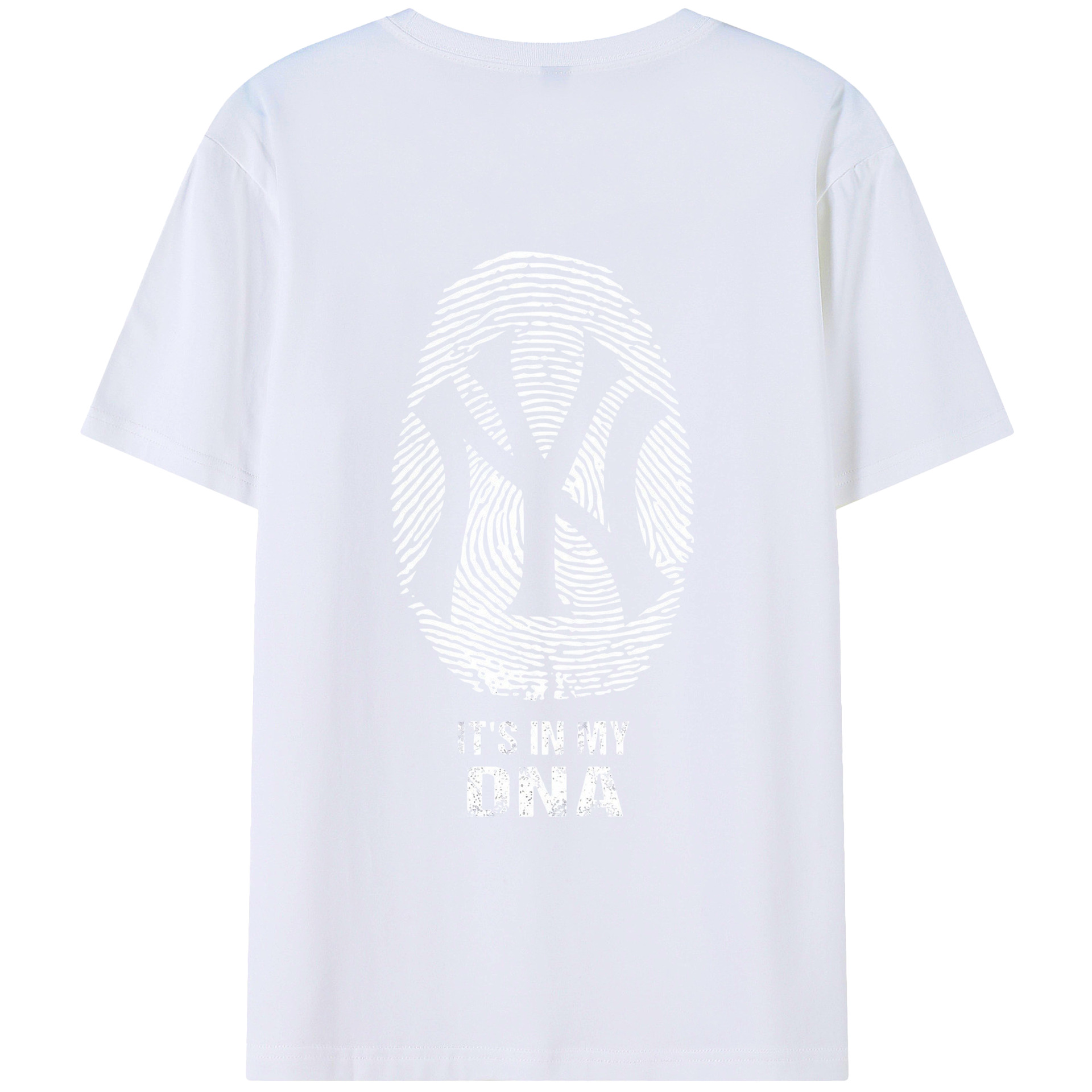 New York Yankees It's In My DNA 180g Combed Cotton T-Shirt With Back Heat Transfer Print – Soft, Lightweight, Fitted Design – Stylish Casual Wear For Sports & Everyday Use