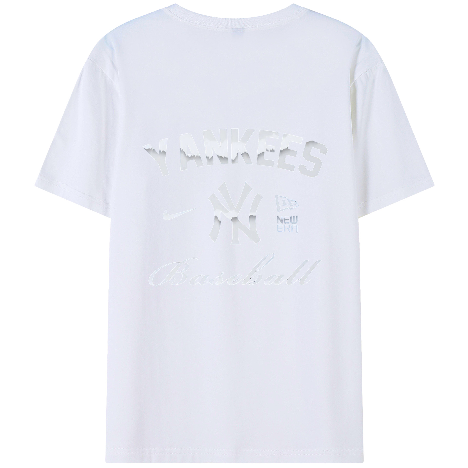 New York Yankees BaseBall 180g Combed Cotton T-Shirt With Back Heat Transfer Print – Soft, Lightweight, Fitted Design – Stylish Casual Wear For Sports & Everyday Use