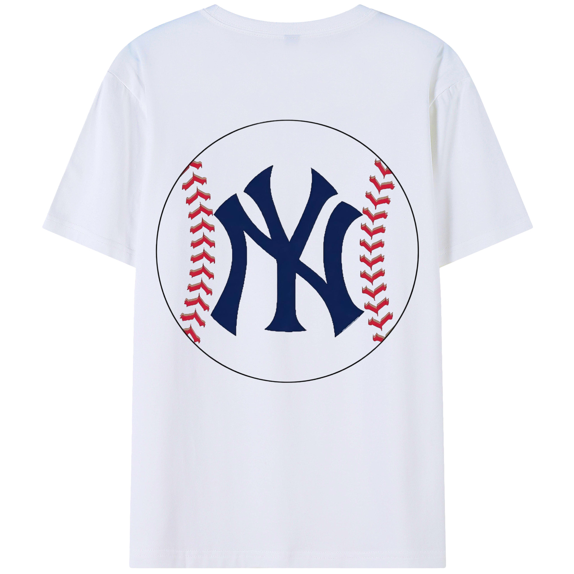 New York Yankees Baseball 180g Combed Cotton T-Shirt With Back Heat Transfer Print – Soft, Lightweight, Fitted Design – Stylish Casual Wear For Sports & Everyday Use