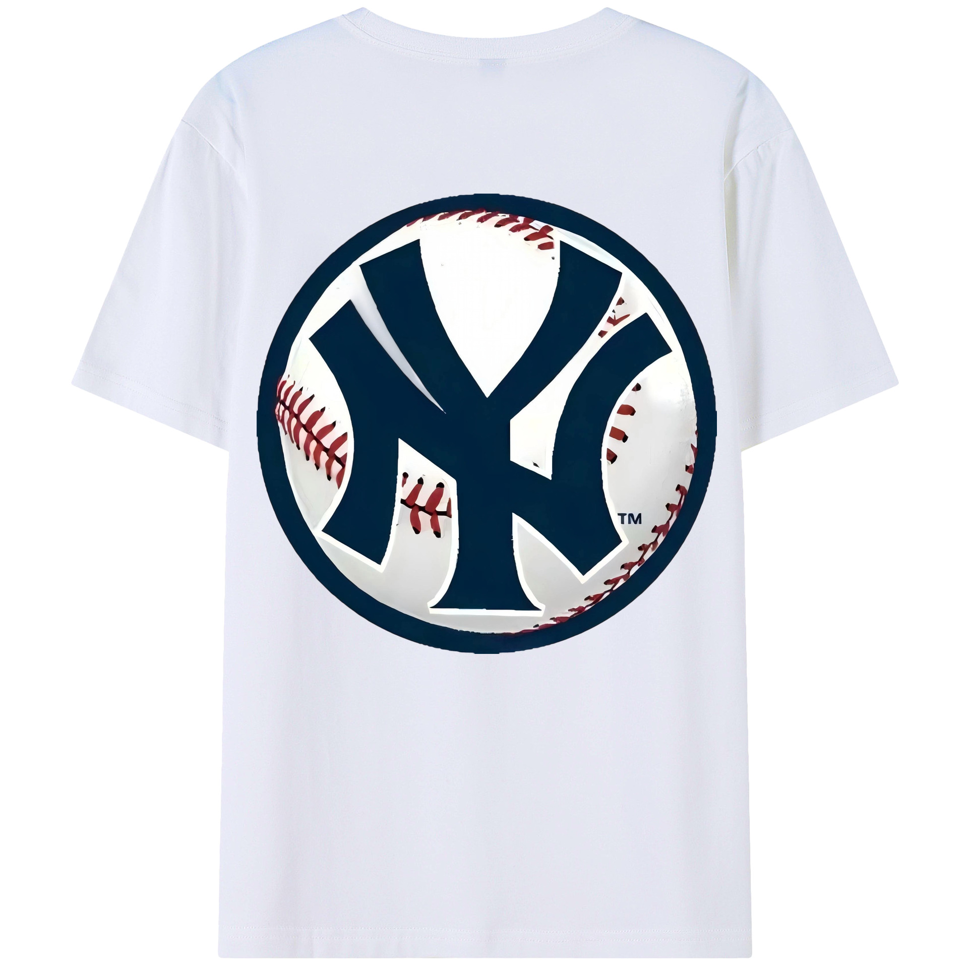 New York Yankees Baseball 180g Combed Cotton T-Shirt With Back Heat Transfer Print – Soft, Lightweight, Fitted Design – Stylish Casual Wear For Sports & Everyday Use