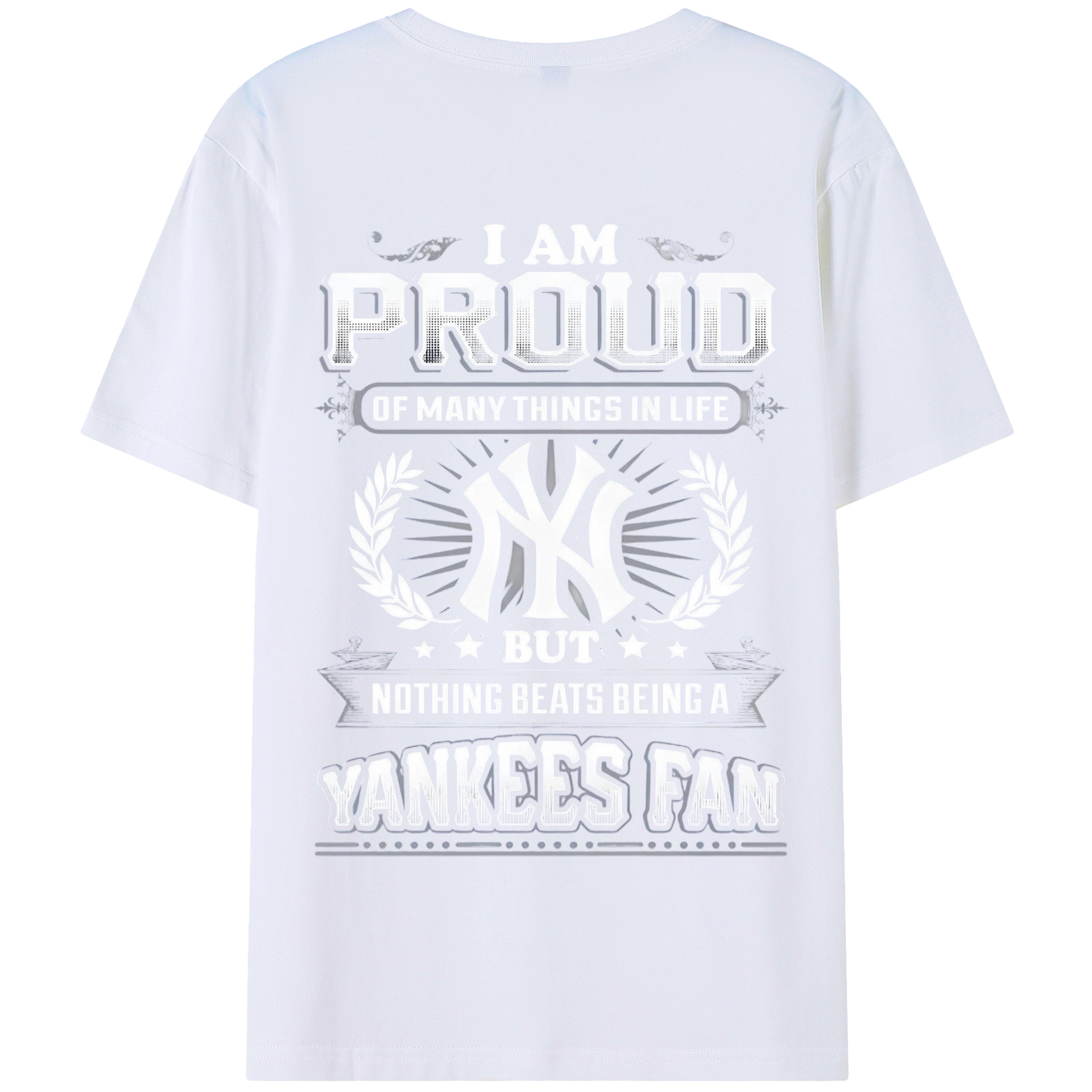 New York Yankees 275 180g Combed Cotton T-Shirt With Back Heat Transfer Print – Soft, Lightweight, Fitted Design – Stylish Casual Wear For Sports & Everyday Use