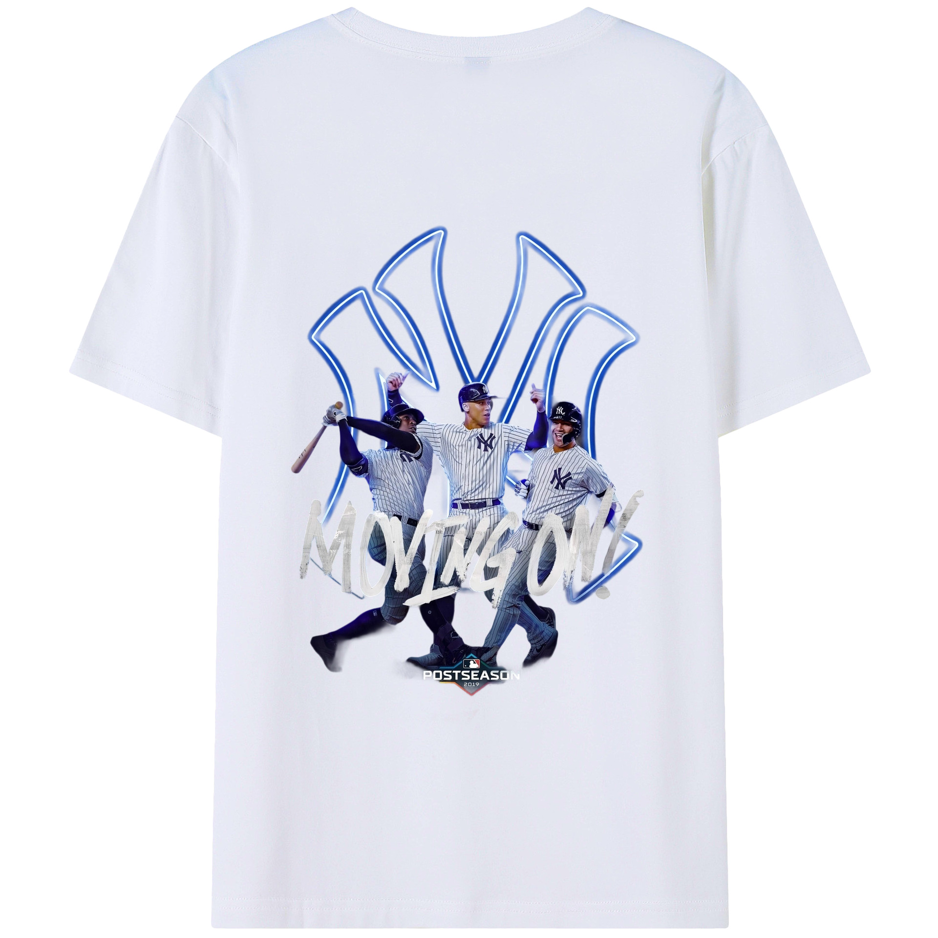 New York Yankees 280 180g Combed Cotton T-Shirt With Back Heat Transfer Print – Soft, Lightweight, Fitted Design – Stylish Casual Wear For Sports & Everyday Use