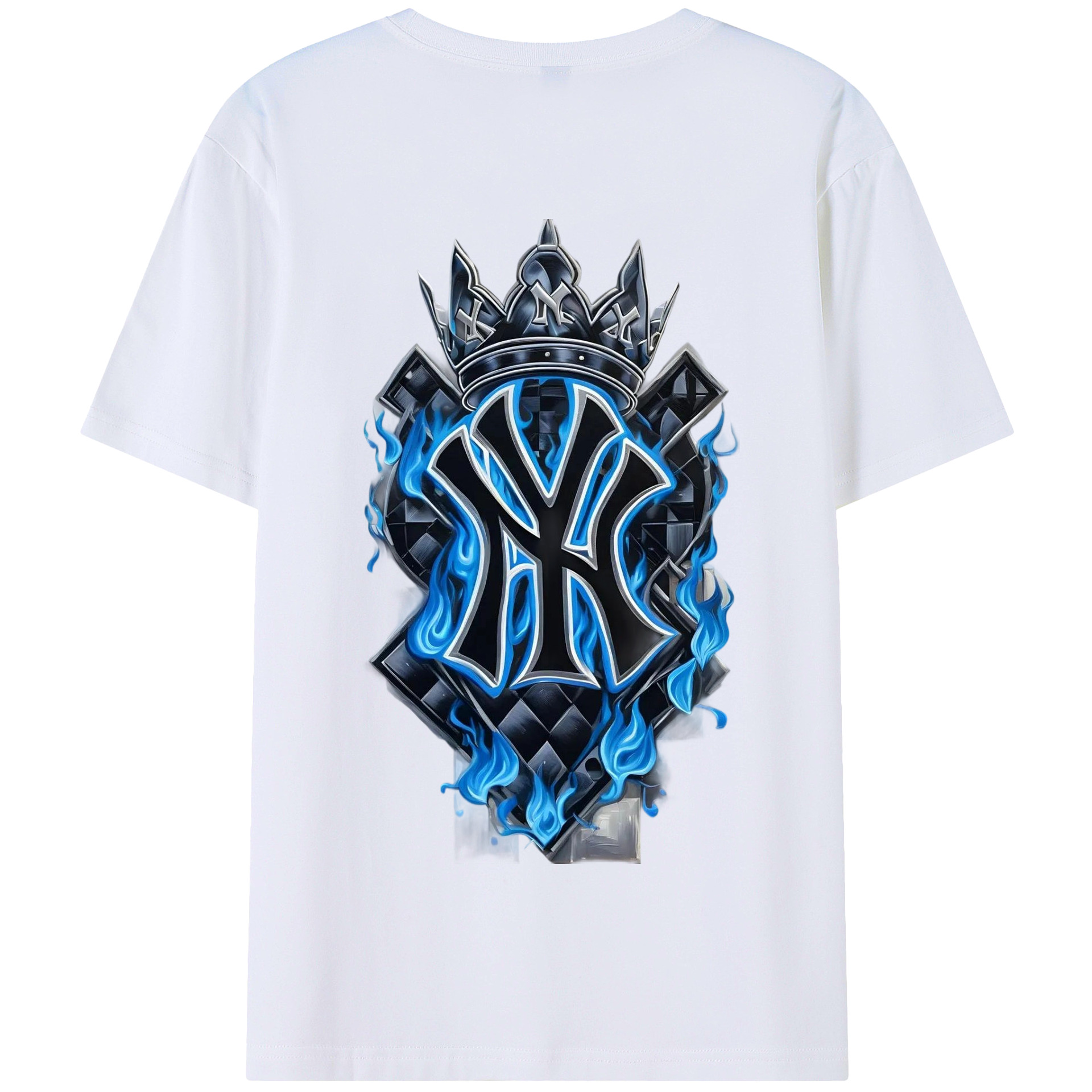 New York Yankees 285 180g Combed Cotton T-Shirt With Back Heat Transfer Print – Soft, Lightweight, Fitted Design – Stylish Casual Wear For Sports & Everyday Use