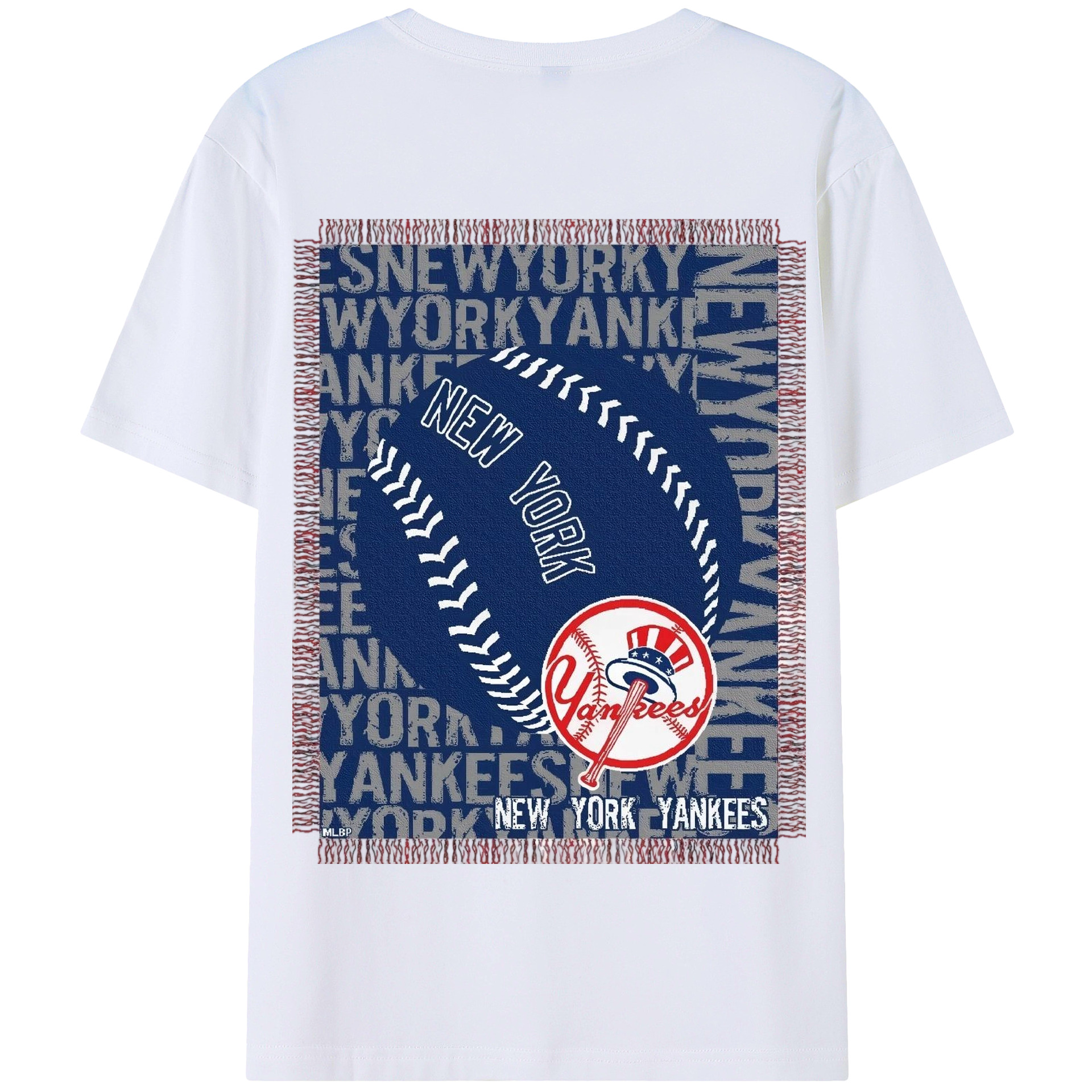 New York Yankees 65 180g Combed Cotton T-Shirt With Back Heat Transfer Print – Soft, Lightweight, Fitted Design – Stylish Casual Wear For Sports & Everyday Use