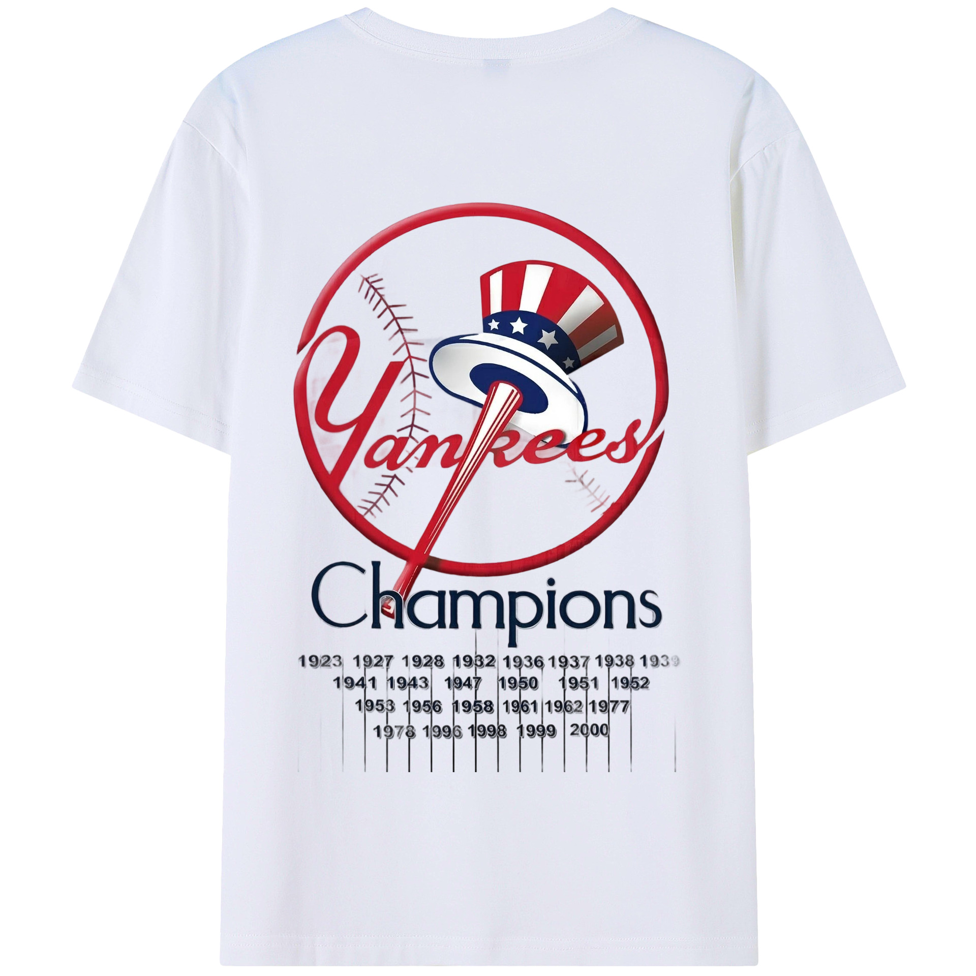 New York Yankees 56 180g Combed Cotton T-Shirt With Back Heat Transfer Print – Soft, Lightweight, Fitted Design – Stylish Casual Wear For Sports & Everyday Use