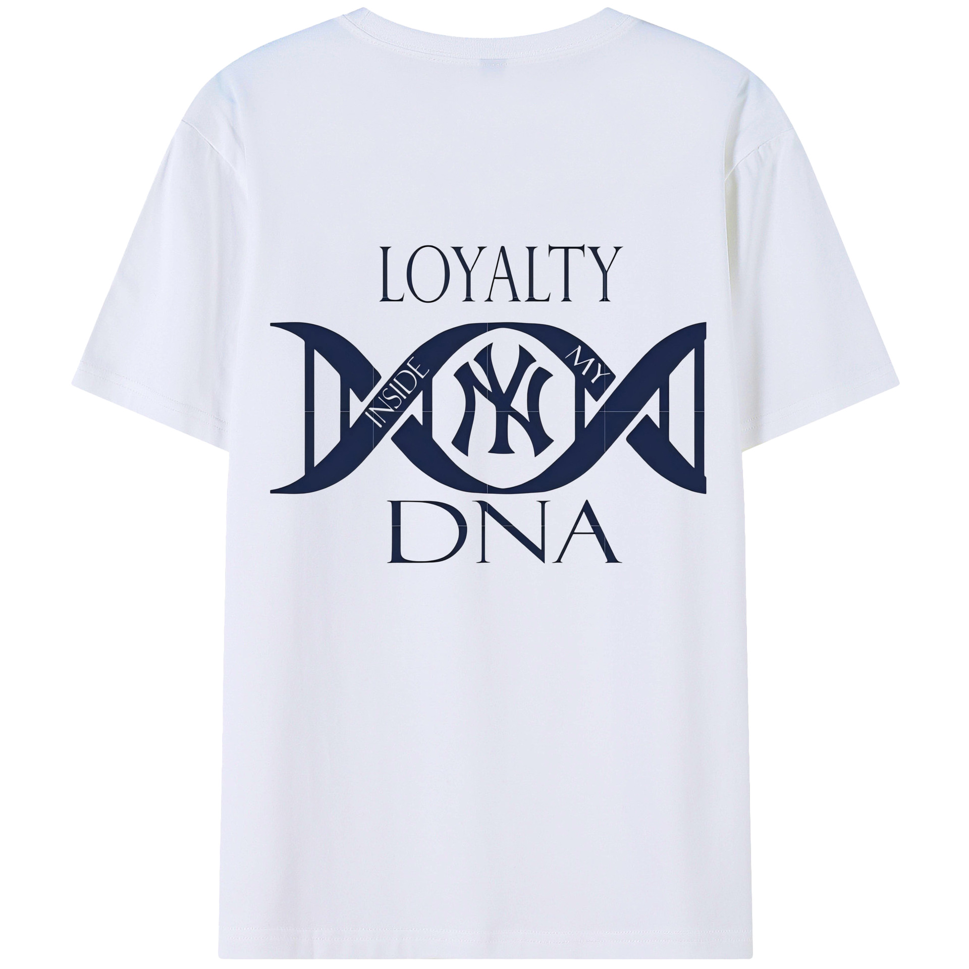 New York Yankees Loyalty DNA 180g Combed Cotton T-Shirt With Back Heat Transfer Print – Soft, Lightweight, Fitted Design – Stylish Casual Wear For Sports & Everyday Use