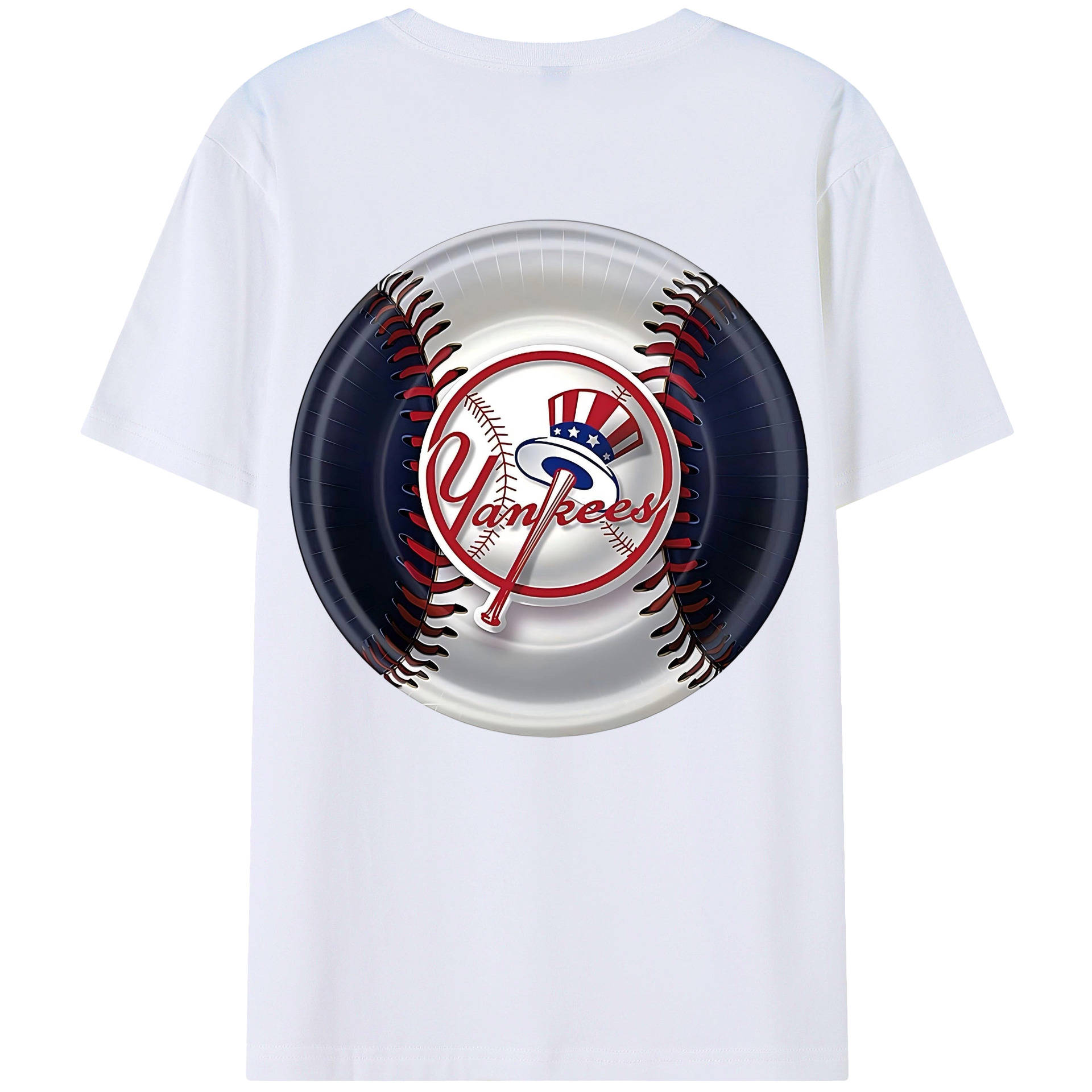 New York Yankees 81 180g Combed Cotton T-Shirt With Back Heat Transfer Print – Soft, Lightweight, Fitted Design – Stylish Casual Wear For Sports & Everyday Use