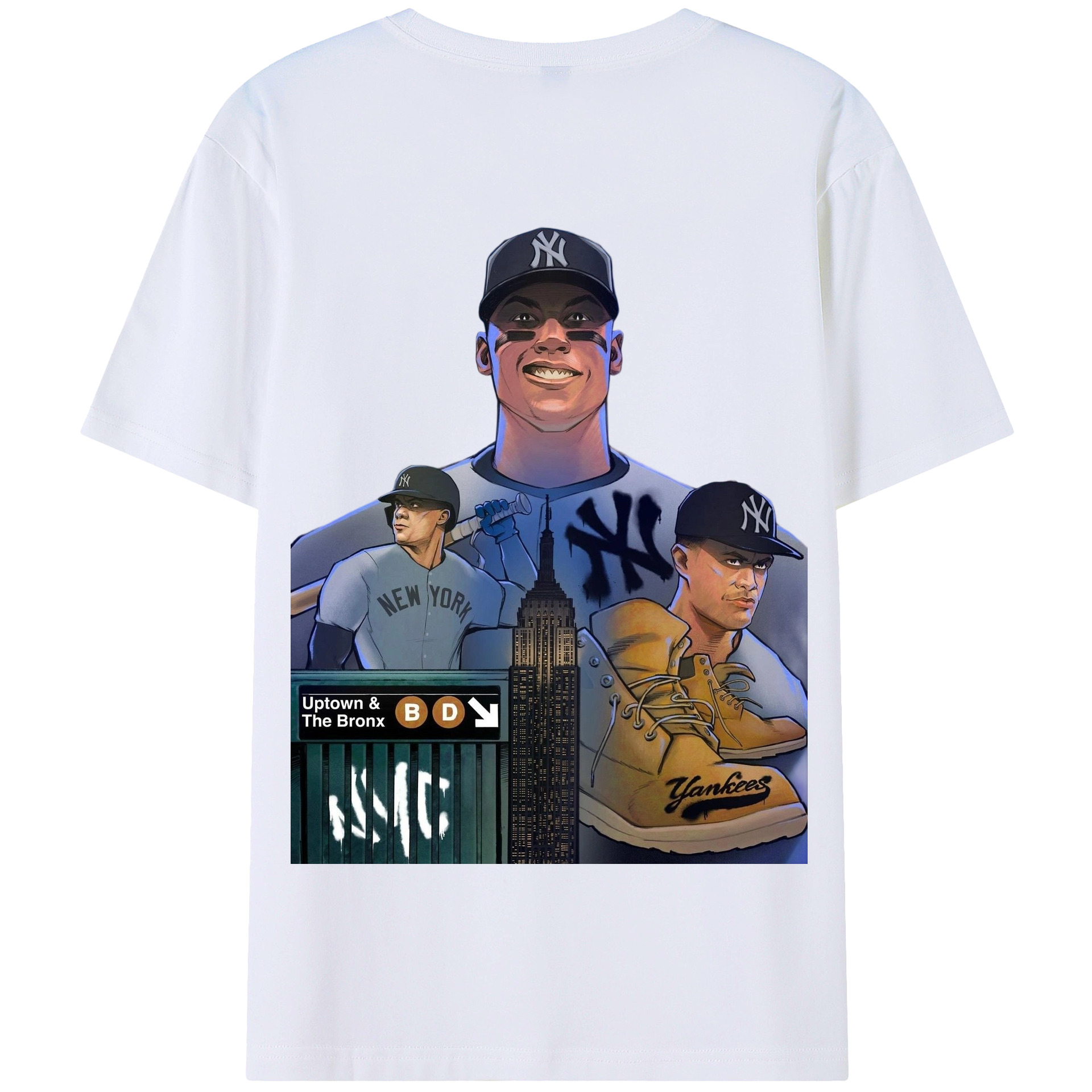 New York Yankees 273 180g Combed Cotton T-Shirt With Back Heat Transfer Print – Soft, Lightweight, Fitted Design – Stylish Casual Wear For Sports & Everyday Use