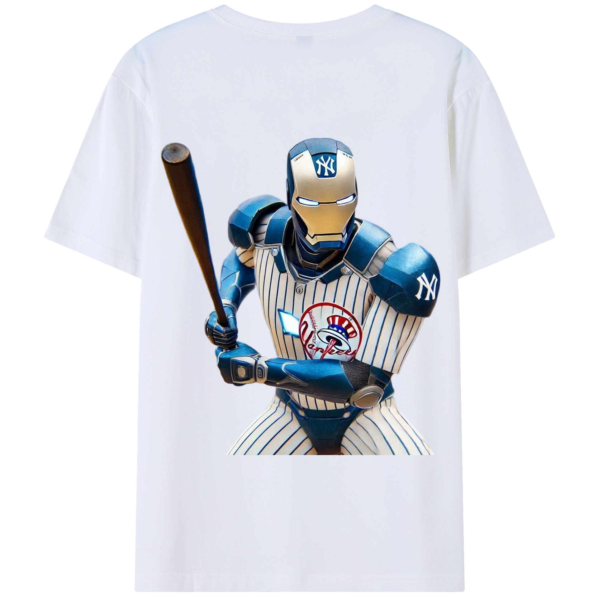 New York Yankees 283 180g Combed Cotton T-Shirt With Back Heat Transfer Print – Soft, Lightweight, Fitted Design – Stylish Casual Wear For Sports & Everyday Use