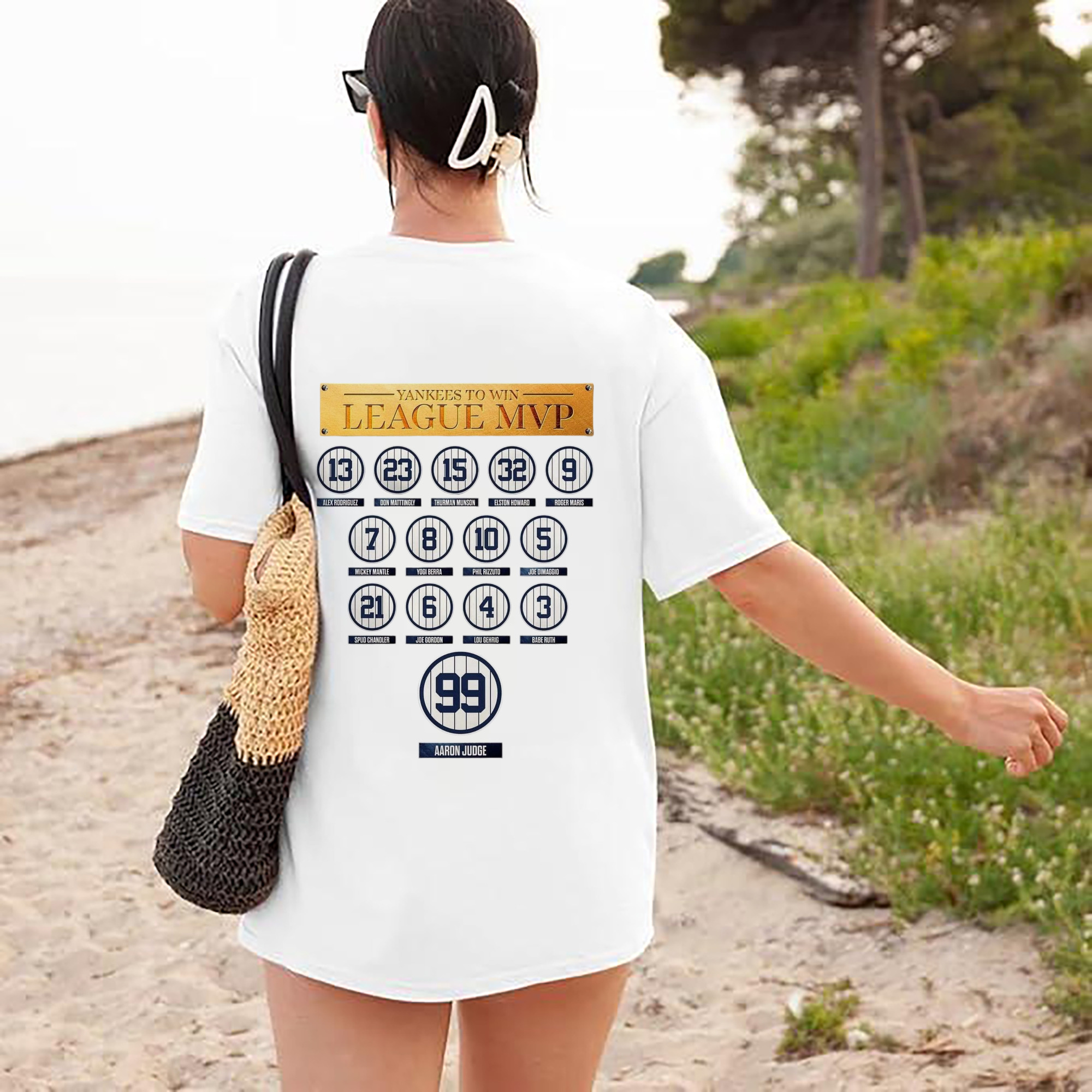 New York Yankees To Win League MVP 180g Combed Cotton T-Shirt With Back Heat Transfer Print – Soft, Lightweight, Fitted Design – Stylish Casual Wear For Sports & Everyday Use