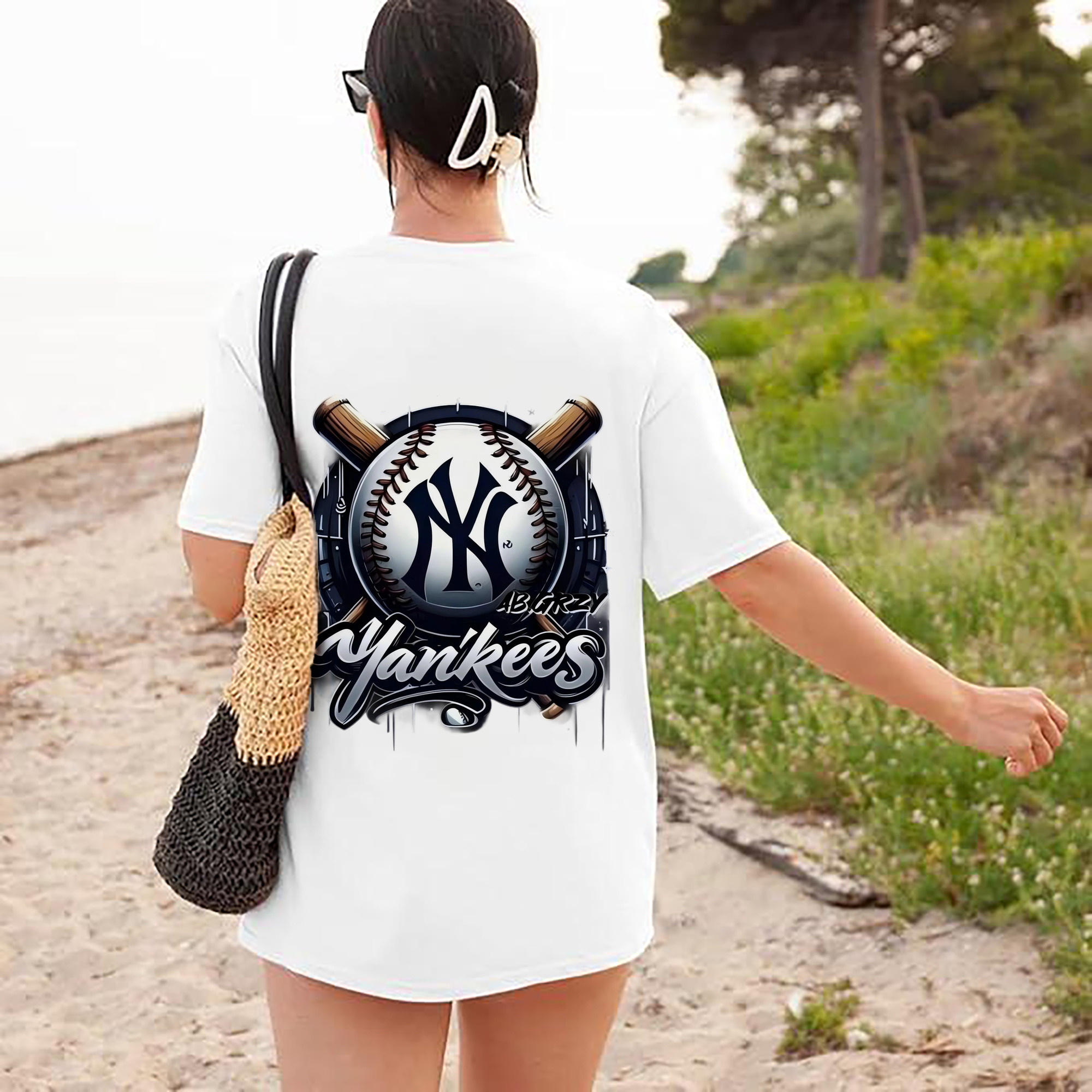 New York Yankees Baseball 180g Combed Cotton T-Shirt With Back Heat Transfer Print – Soft, Lightweight, Fitted Design – Stylish Casual Wear For Sports & Everyday Use