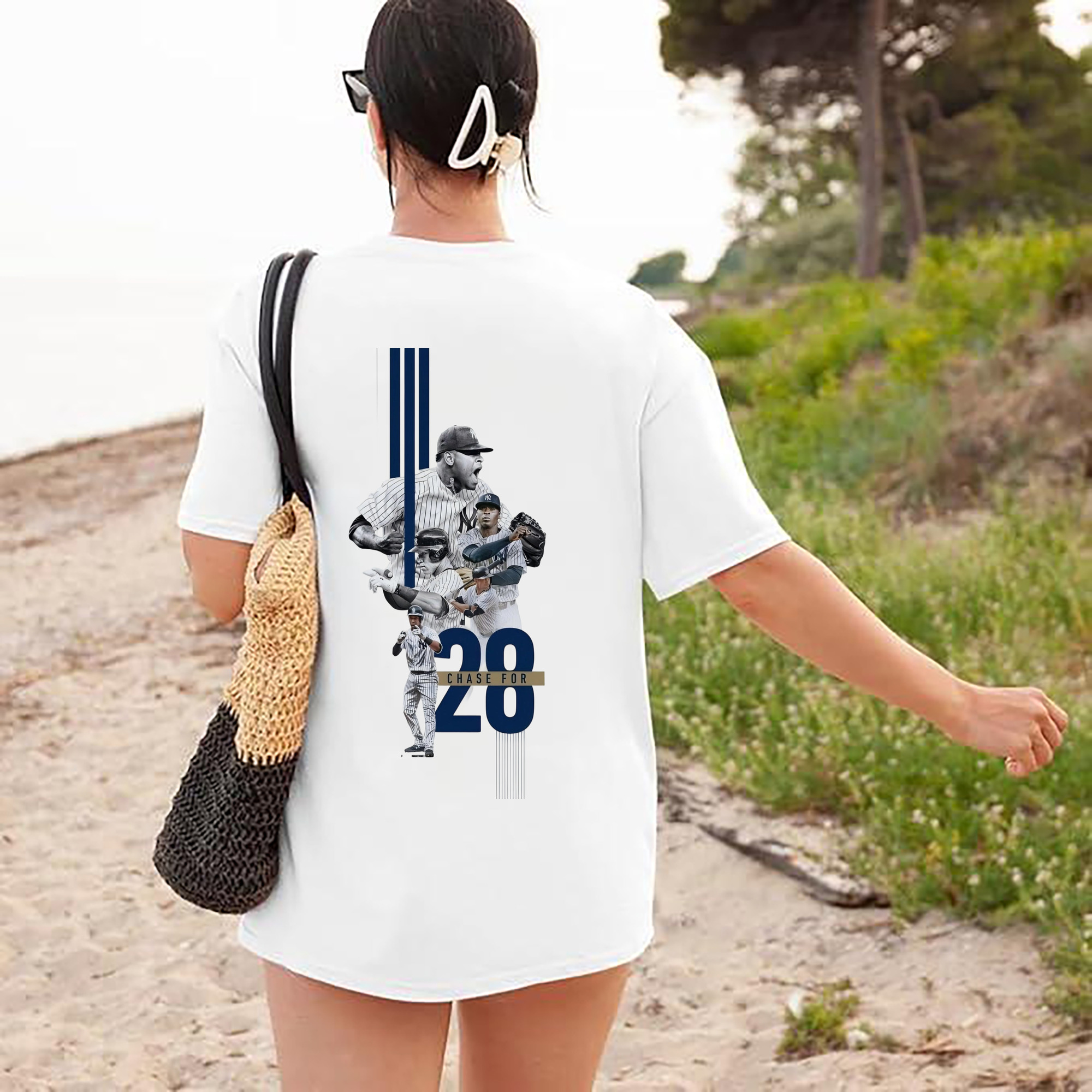 New York Yankees Chase For 28 180g Combed Cotton T-Shirt With Back Heat Transfer Print – Soft, Lightweight, Fitted Design – Stylish Casual Wear For Sports & Everyday Use