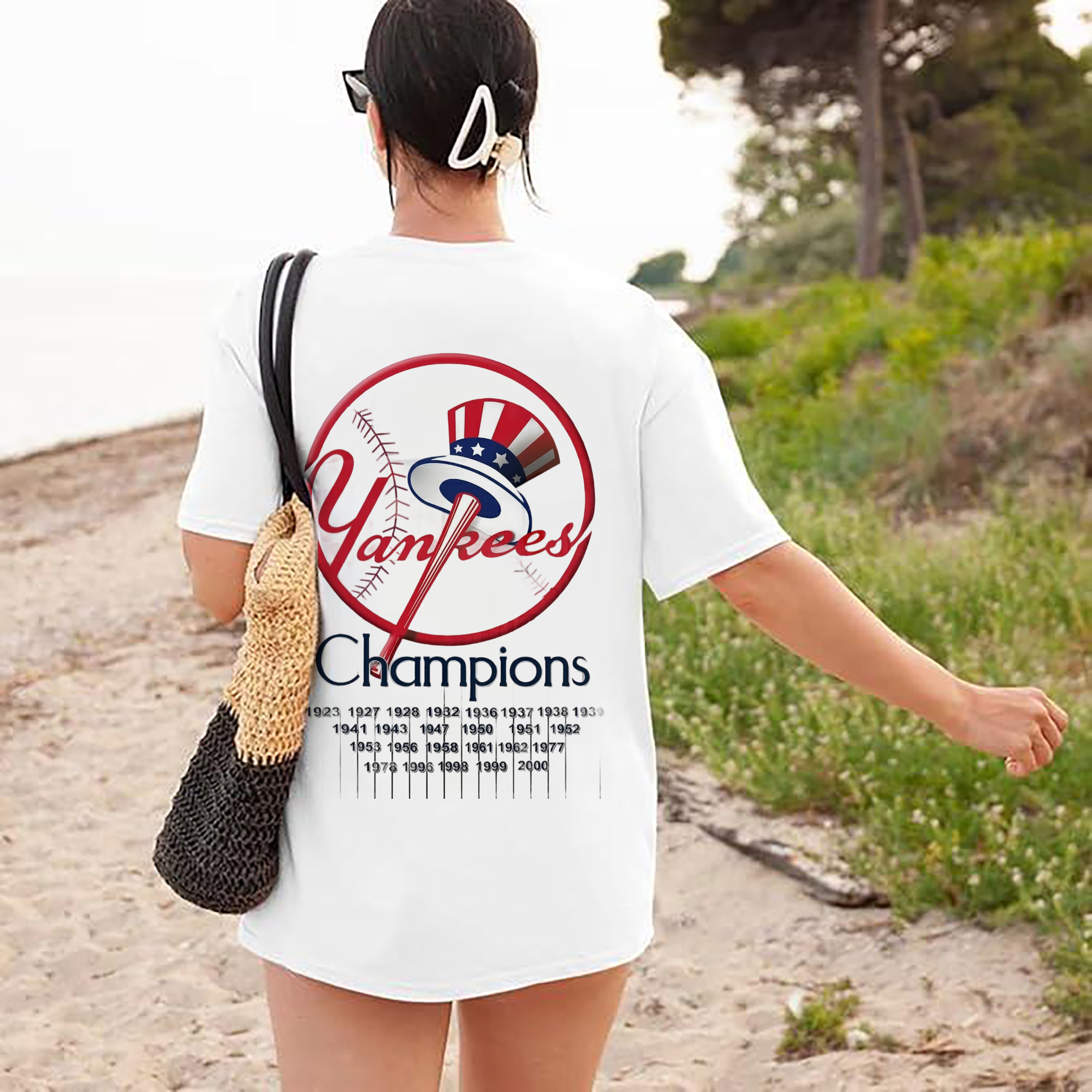 New York Yankees 56 180g Combed Cotton T-Shirt With Back Heat Transfer Print – Soft, Lightweight, Fitted Design – Stylish Casual Wear For Sports & Everyday Use