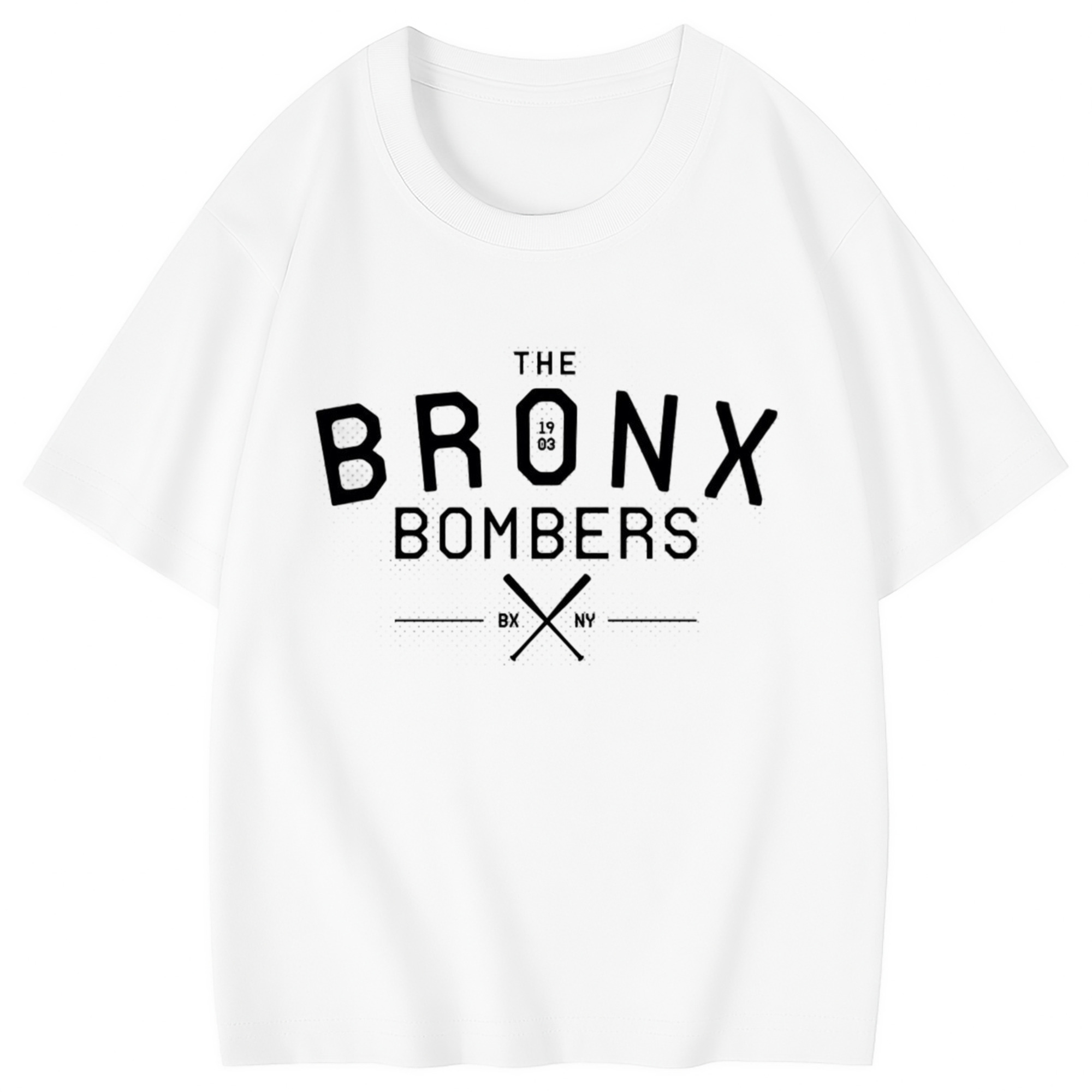 New York Yankees The Bronx Bombers 1903 Combed Cotton Kids T-Shirt 180g With Front Heat Transfer Print – Soft, Lightweight, Side-Seamed Design – Stylish And Comfortable Casual Wear For Everyday Activities