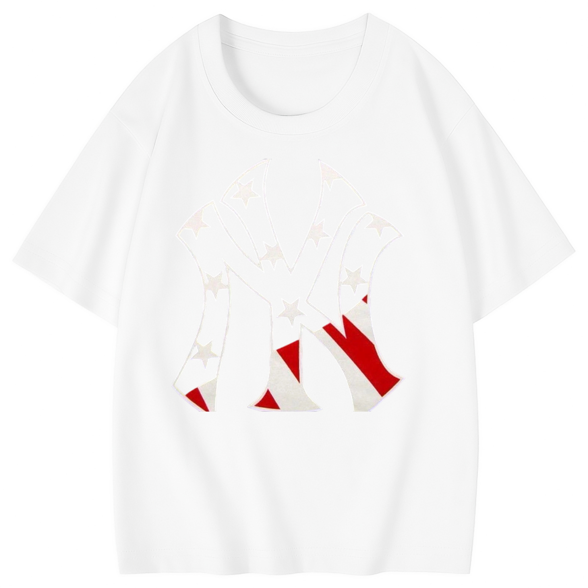 New York Yankees Logo USA Combed Cotton Kids T-Shirt 180g With Front Heat Transfer Print – Soft, Lightweight, Side-Seamed Design – Stylish And Comfortable Casual Wear For Everyday Activities