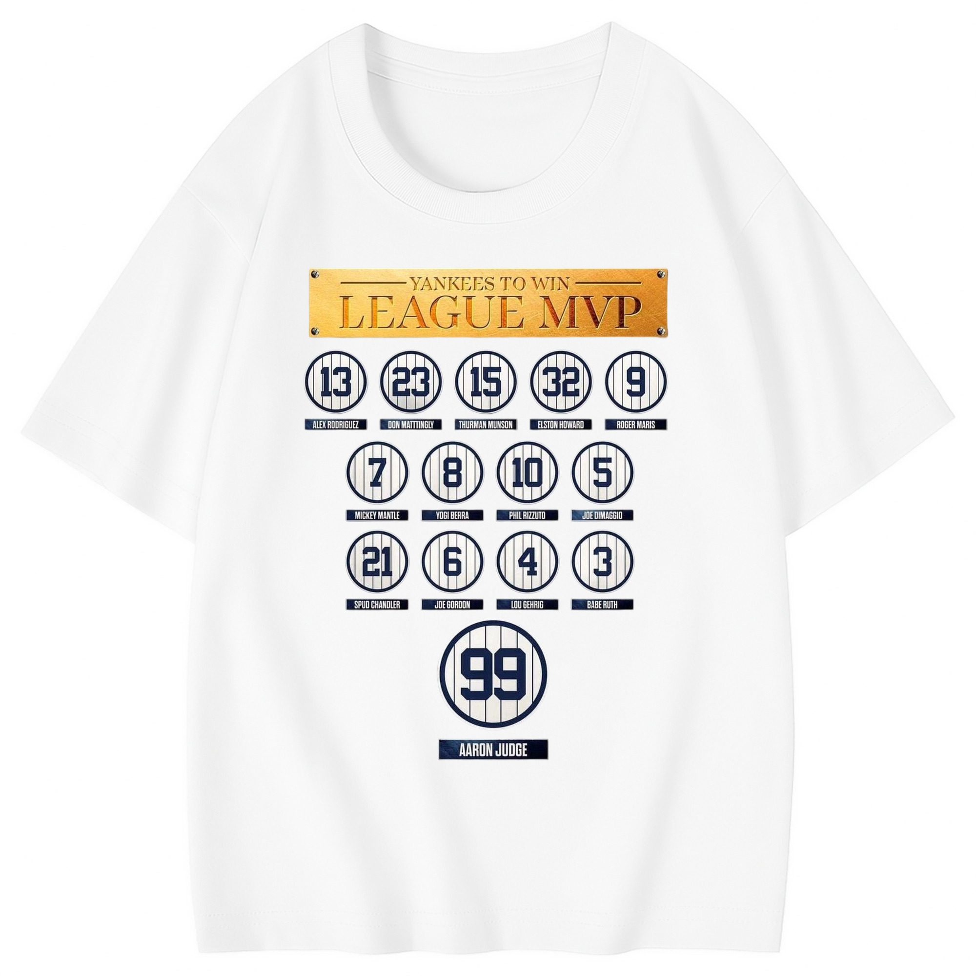 New York Yankees To Win League MVP Combed Cotton Kids T-Shirt 180g With Front Heat Transfer Print – Soft, Lightweight, Side-Seamed Design – Stylish And Comfortable Casual Wear For Everyday Activities