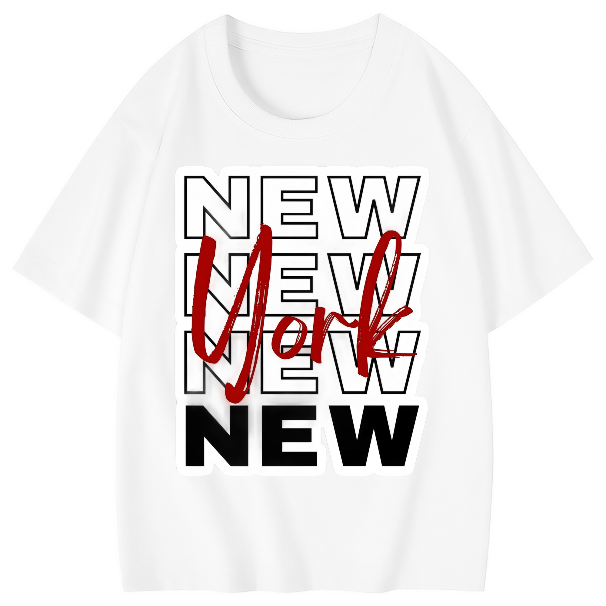 New York Yankees New York Logo Combed Cotton Kids T-Shirt 180g With Front Heat Transfer Print – Soft, Lightweight, Side-Seamed Design – Stylish And Comfortable Casual Wear For Everyday Activities