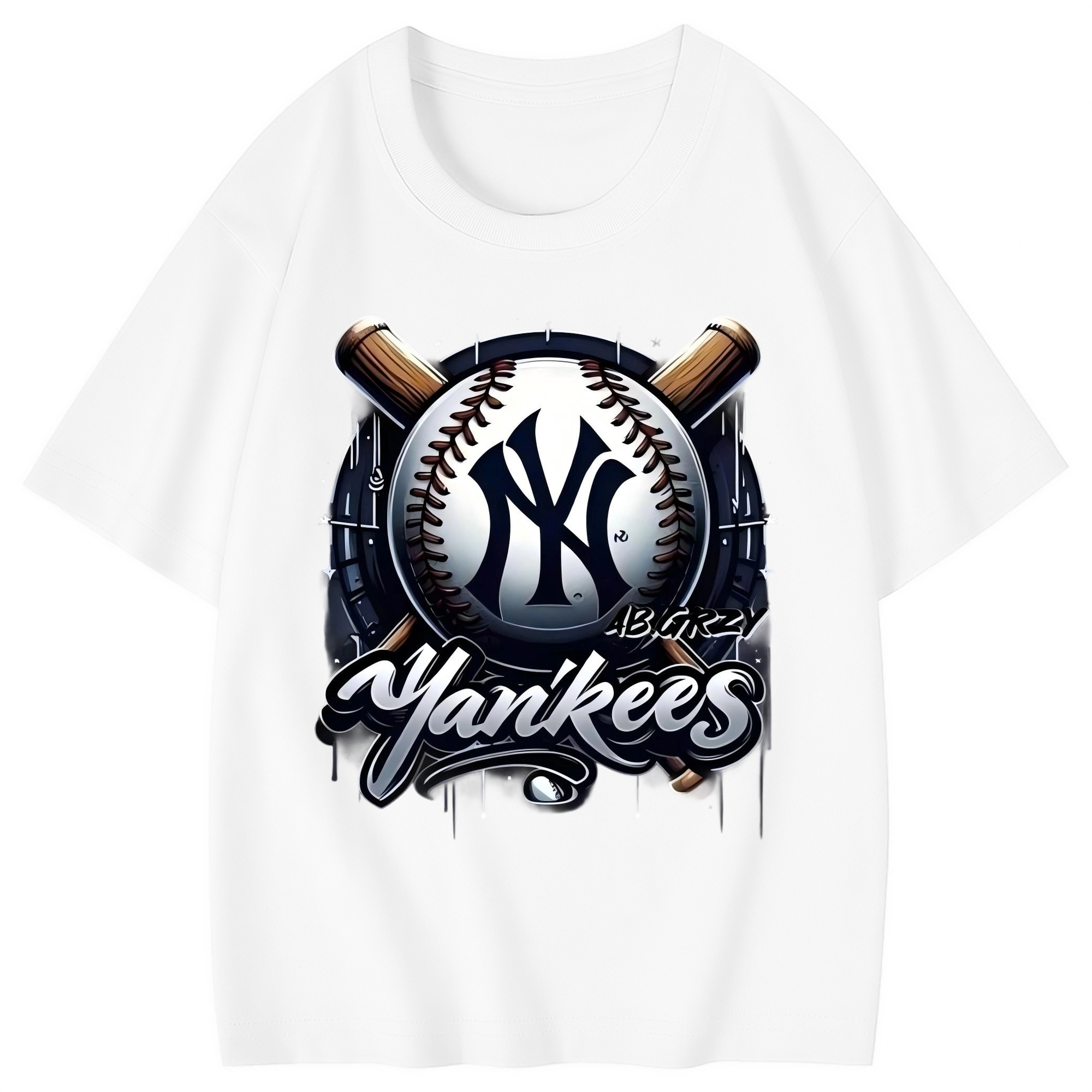 New York Yankees Baseball Combed Cotton Kids T-Shirt 180g With Front Heat Transfer Print – Soft, Lightweight, Side-Seamed Design – Stylish And Comfortable Casual Wear For Everyday Activities