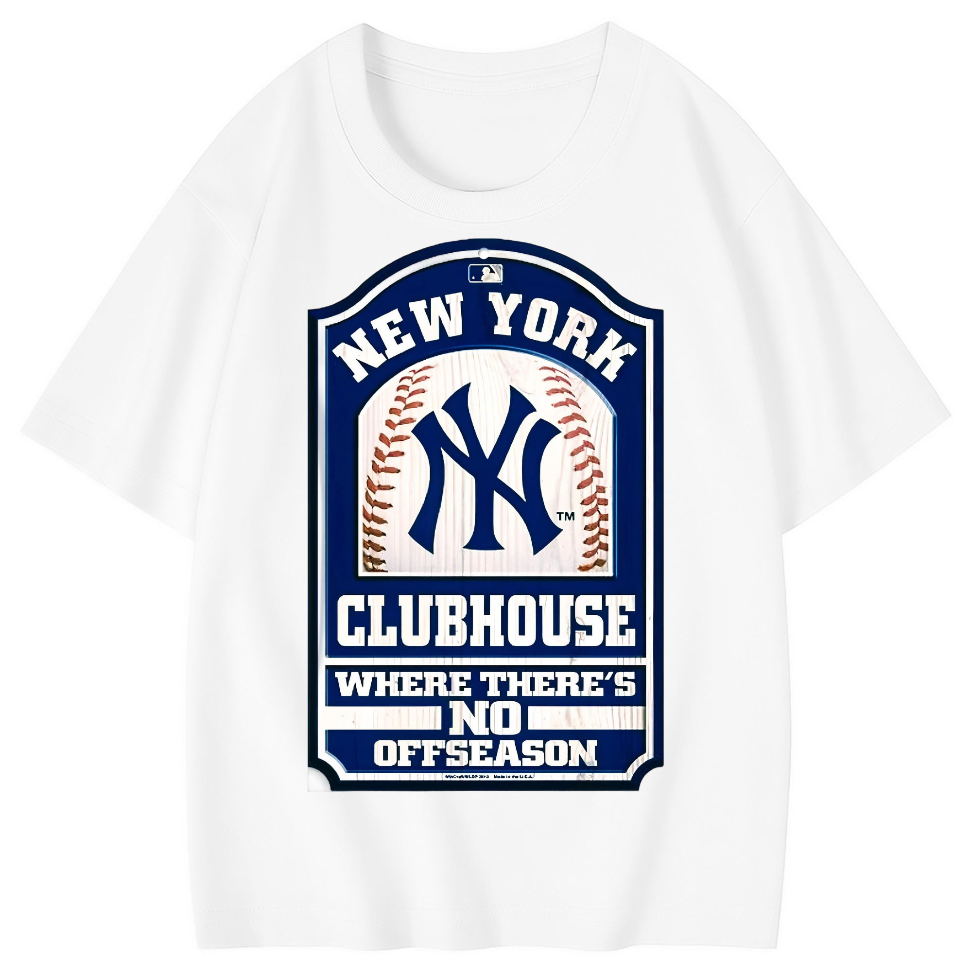 New York Yankees Club House Combed Cotton Kids T-Shirt 180g With Front Heat Transfer Print – Soft, Lightweight, Side-Seamed Design – Stylish And Comfortable Casual Wear For Everyday Activities
