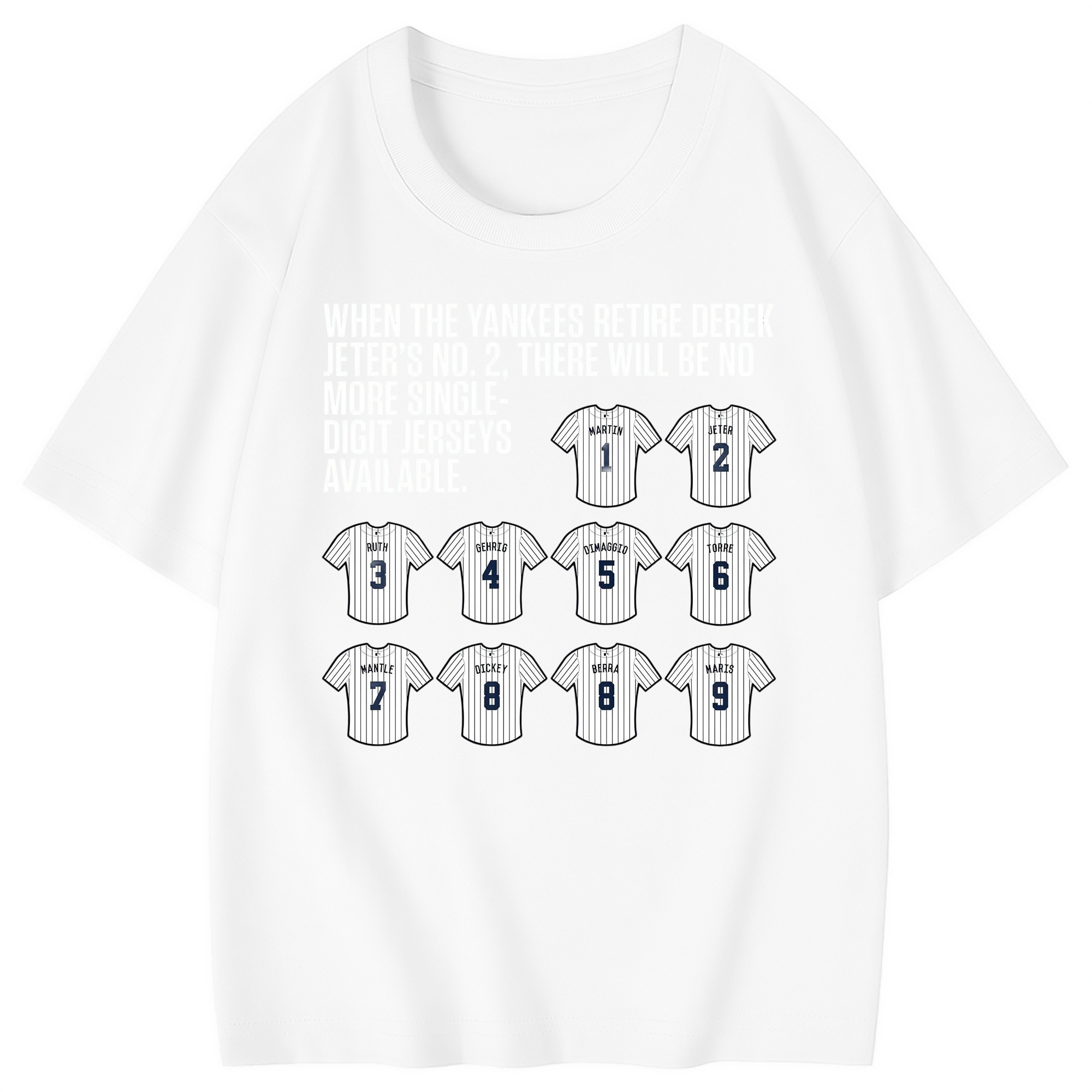 New York Yankees 61 Combed Cotton Kids T-Shirt 180g With Front Heat Transfer Print – Soft, Lightweight, Side-Seamed Design – Stylish And Comfortable Casual Wear For Everyday Activities