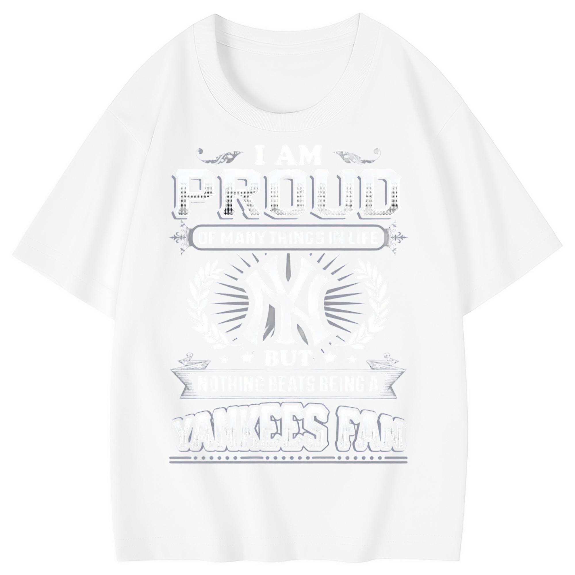 New York Yankees 275 Combed Cotton Kids T-Shirt 180g With Front Heat Transfer Print – Soft, Lightweight, Side-Seamed Design – Stylish And Comfortable Casual Wear For Everyday Activities