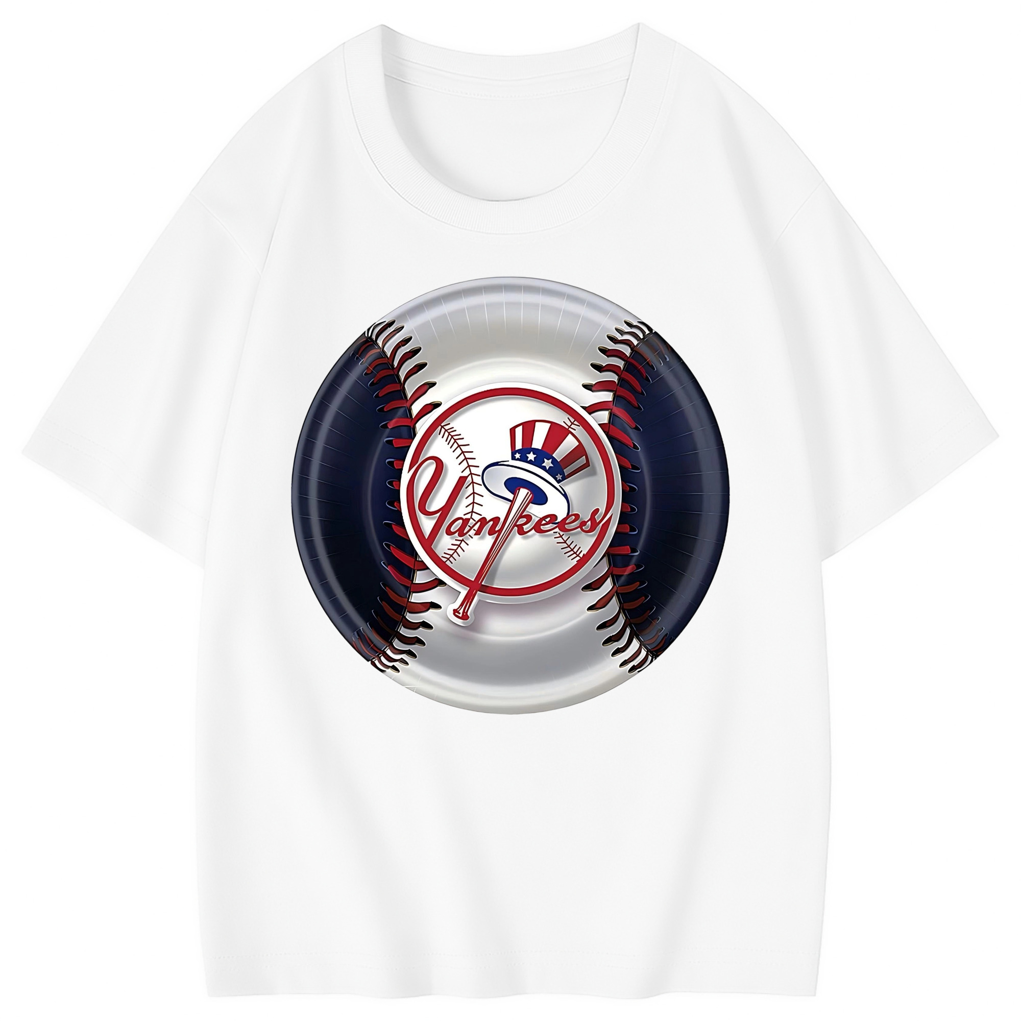 New York Yankees 81 Combed Cotton Kids T-Shirt 180g With Front Heat Transfer Print – Soft, Lightweight, Side-Seamed Design – Stylish And Comfortable Casual Wear For Everyday Activities