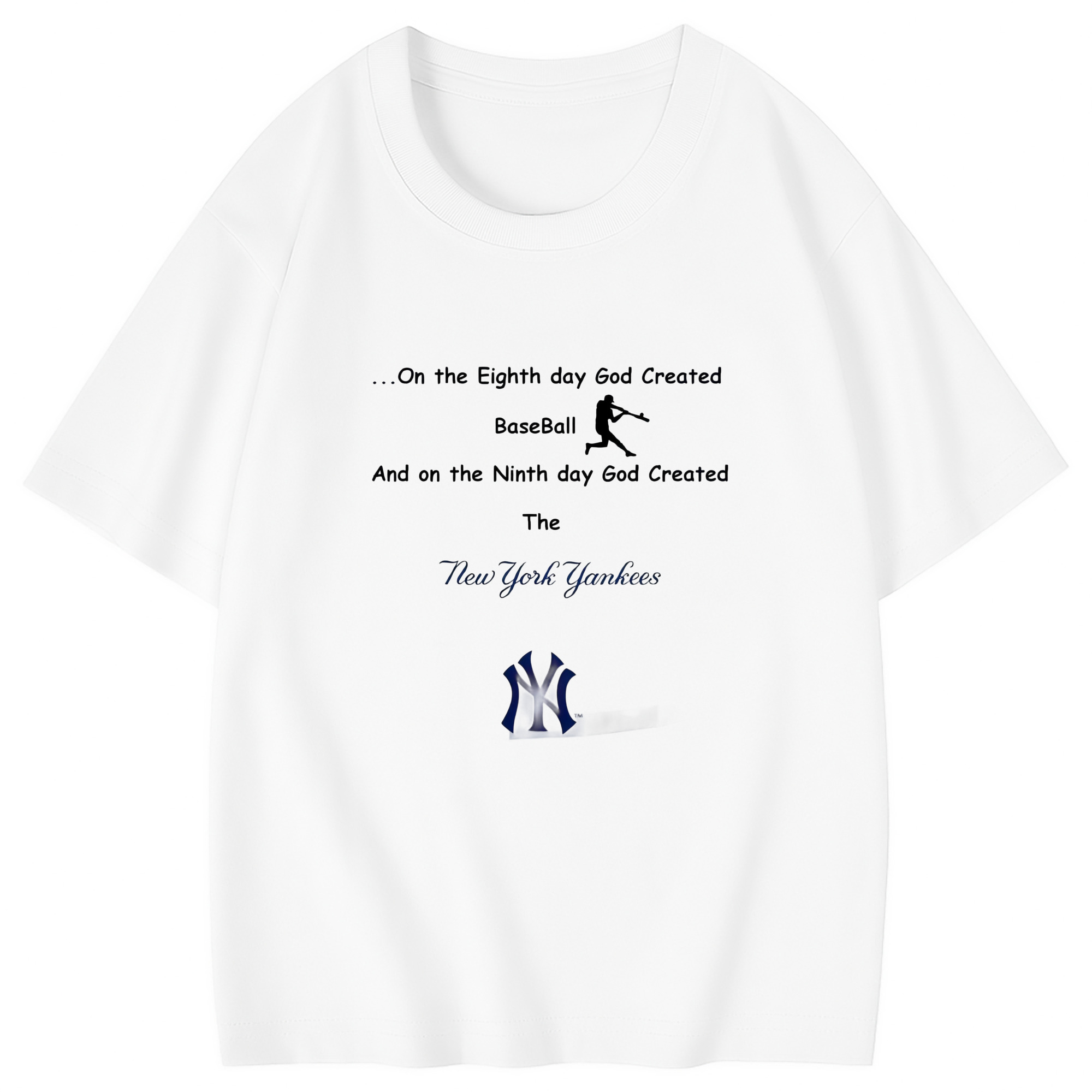 New York Yankees 281 Combed Cotton Kids T-Shirt 180g With Front Heat Transfer Print – Soft, Lightweight, Side-Seamed Design – Stylish And Comfortable Casual Wear For Everyday Activities