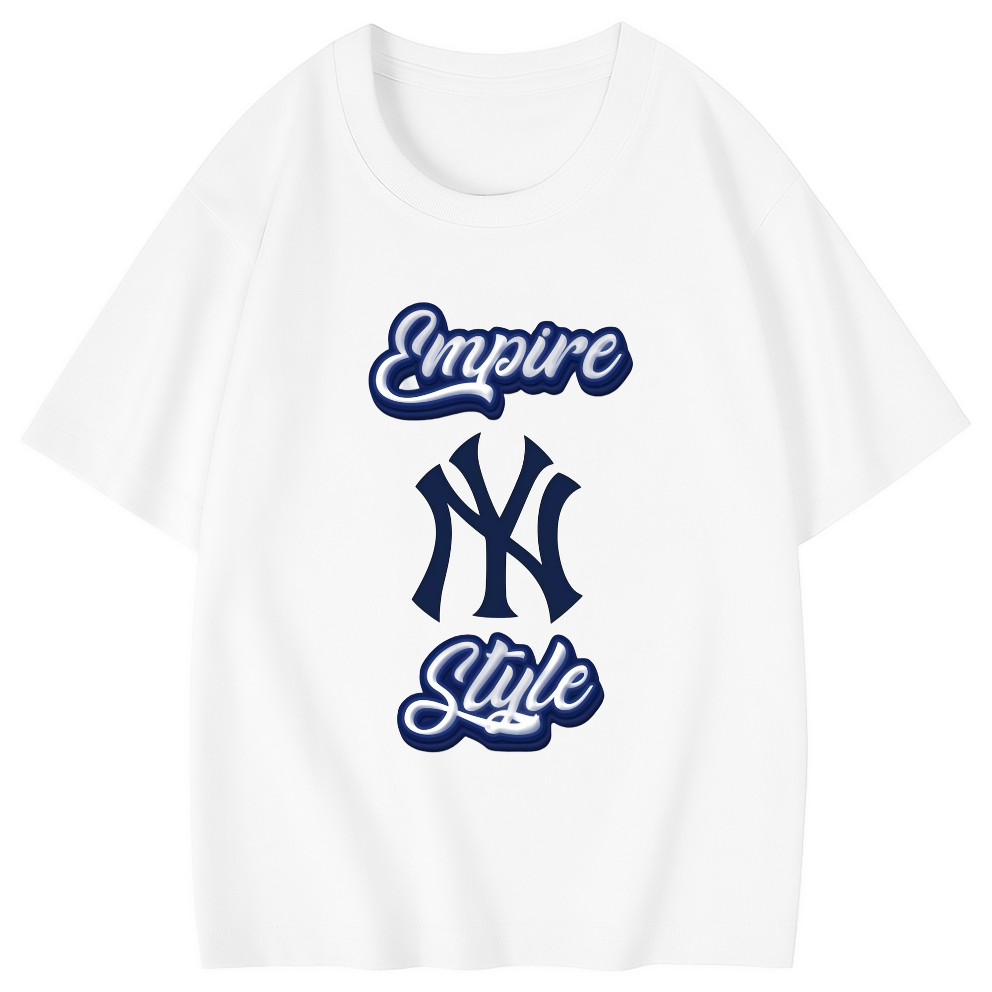 New York Yankees Empire Yankees Style Combed Cotton Kids T-Shirt 180g With Front Heat Transfer Print – Soft, Lightweight, Side-Seamed Design – Stylish And Comfortable Casual Wear For Everyday Activities