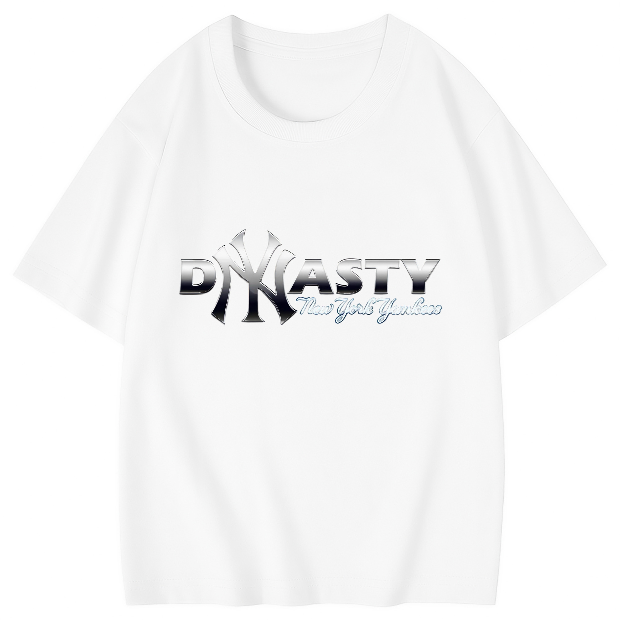 New York Yankees Dyasty Combed Cotton Kids T-Shirt 180g With Front Heat Transfer Print – Soft, Lightweight, Side-Seamed Design – Stylish And Comfortable Casual Wear For Everyday Activities